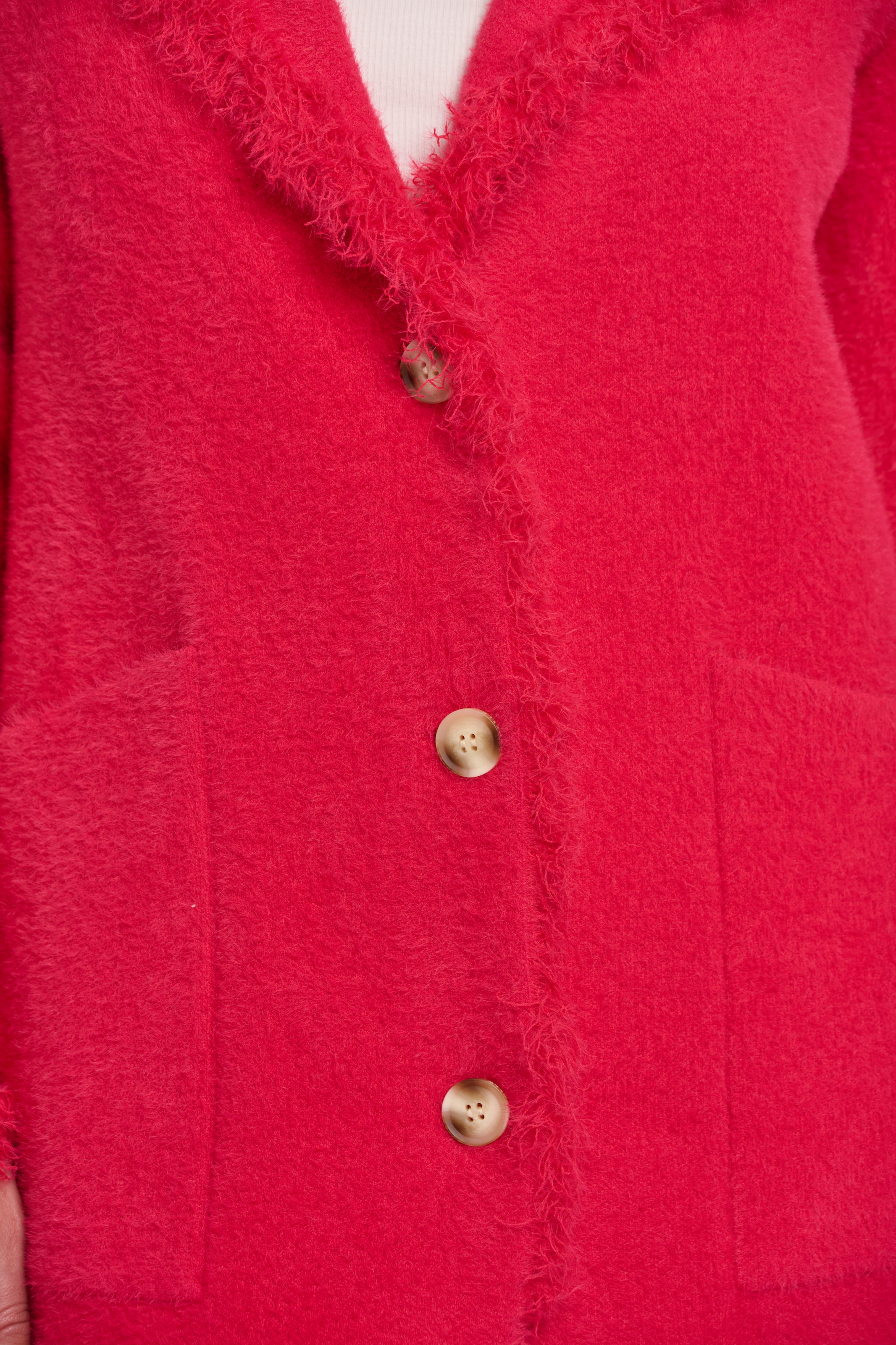 Rino & Pelle Cardigan long »CATENA« avec détails à franges et boutons