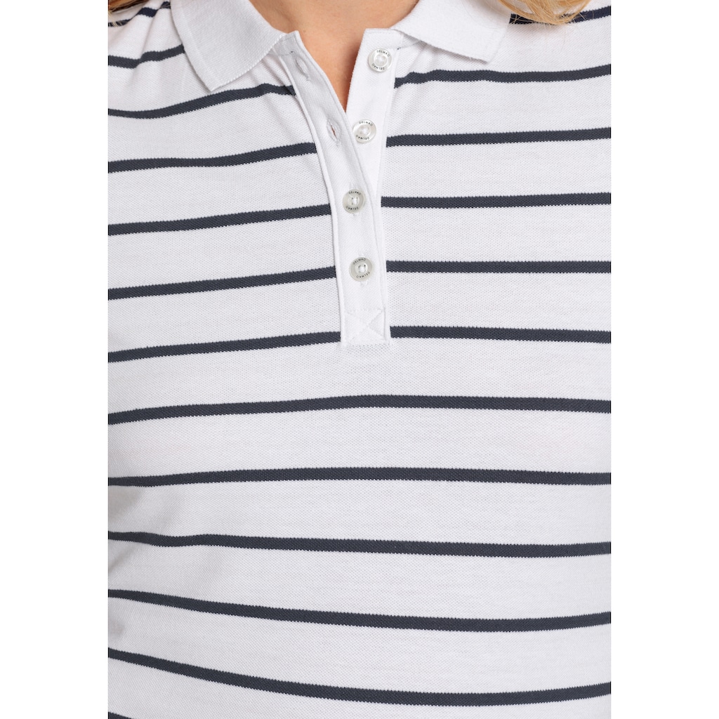 DELMAO Poloshirt, mit garngefärbten Streifen