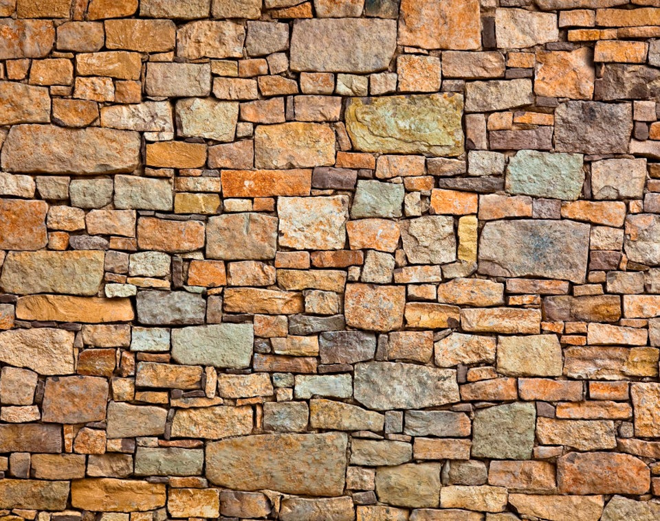 Image of Papermoon Fototapete »Stone Wall«, matt, BlueBack, 7 Bahnen, 350 x 260 cm bei Ackermann Versand Schweiz