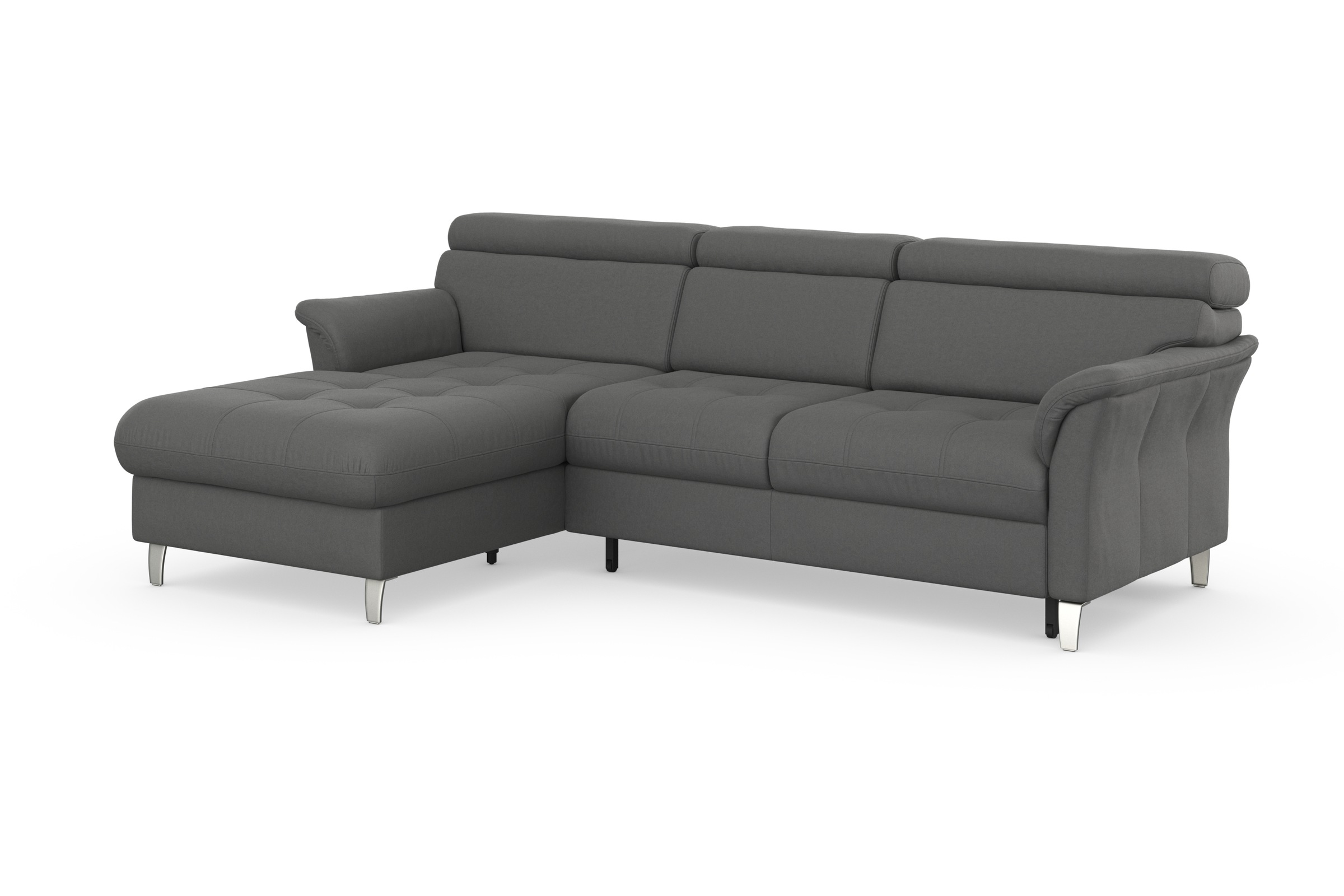 sit&more Ecksofa »Marano L-Form«, inklusive Kopfteilverstellung, wahlweise mit Bettfunktion, Bettkasten