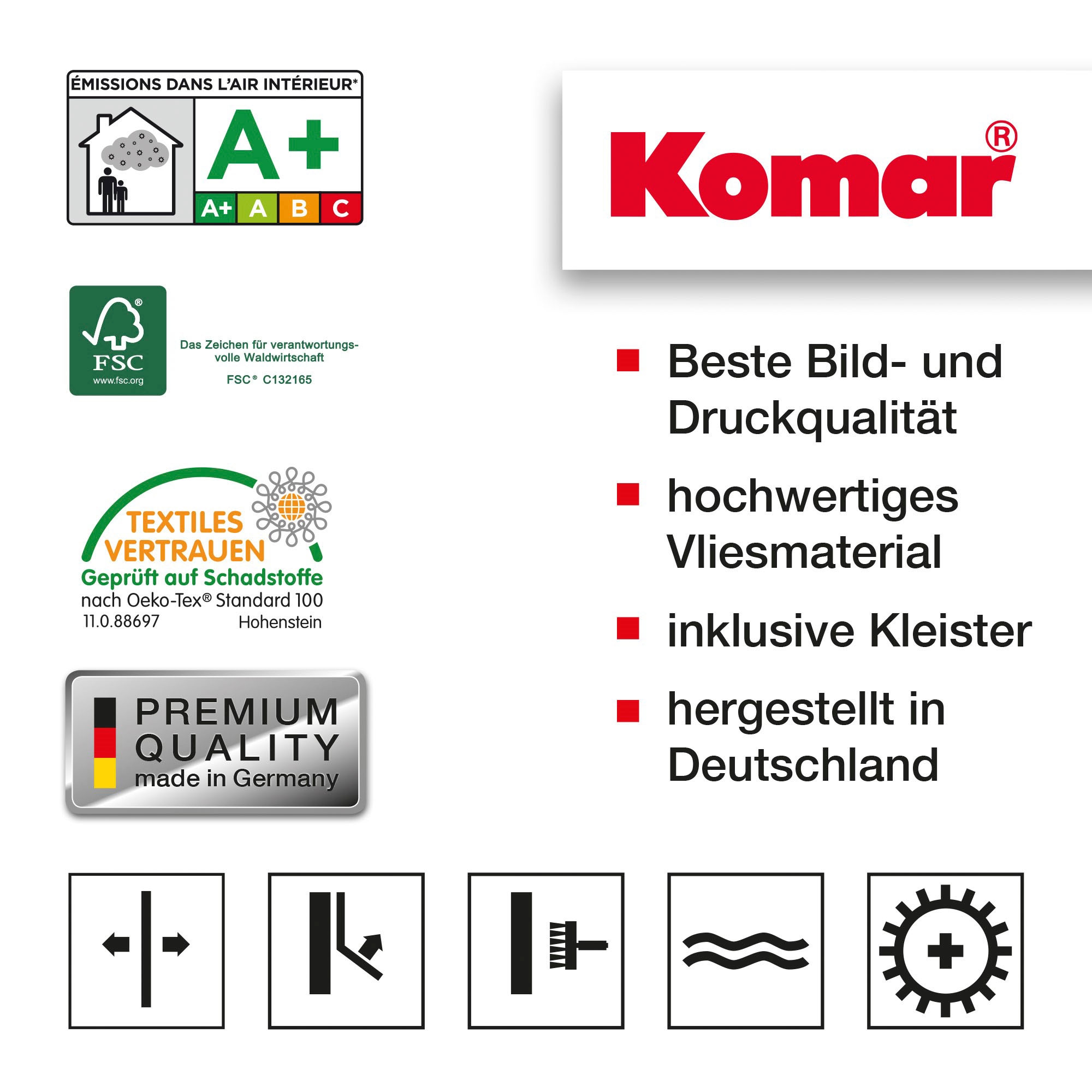 Komar Vliestapete »Digitaldruck Vlies -  Mathilda - Grösse 350 x 250 cm« bedruckt glatt Wohnzimmer, Schlafzimmer