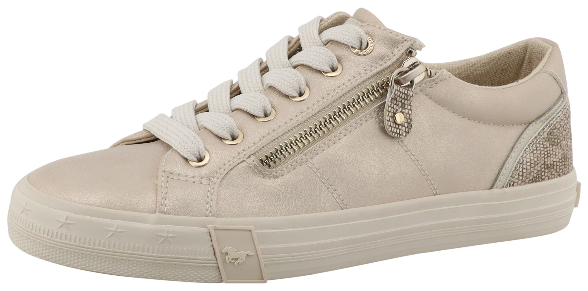 Image of Mustang Shoes Sneaker "Winona" Freizeitschuh, Halbschuh, Schnürer mit Besatz im Animal-Look