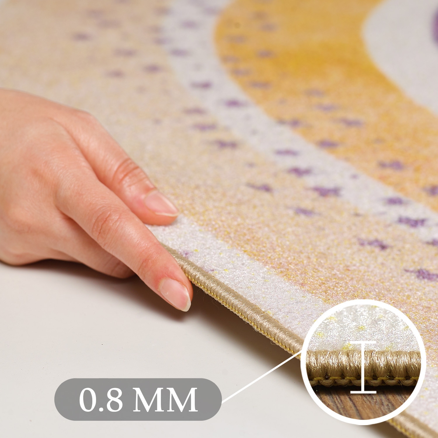 Ayyildiz Teppiche Tapis pour enfants »PLAY 2018« Rectangulaire 8 mm Höhe antidérapant, motif arc-en-ciel coloré, poils courts