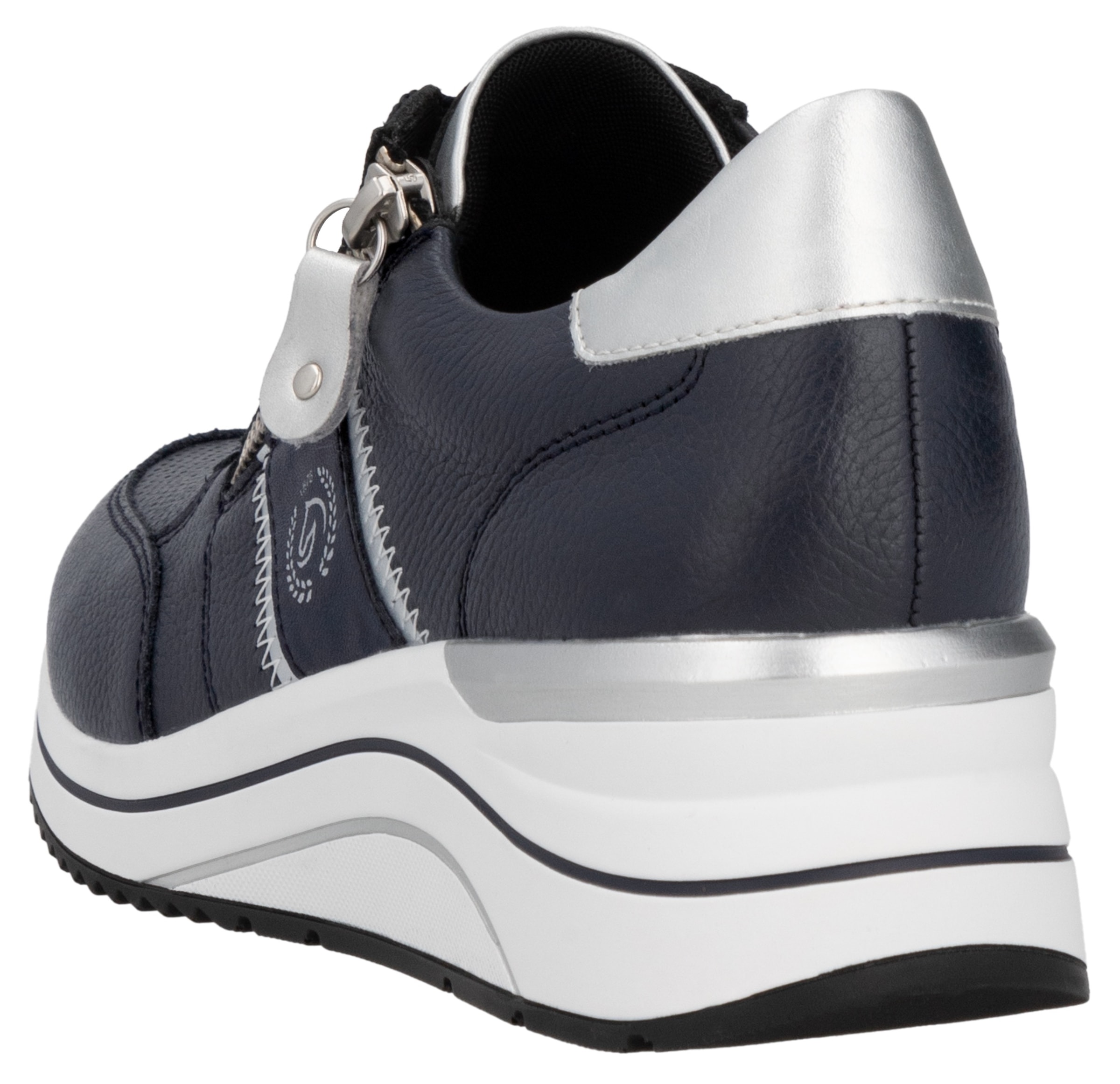 Remonte Baskets compensées  , Freizeitschuh, Halbschuh, Schnürschuh mit Metallic-Kontrastbesätzen