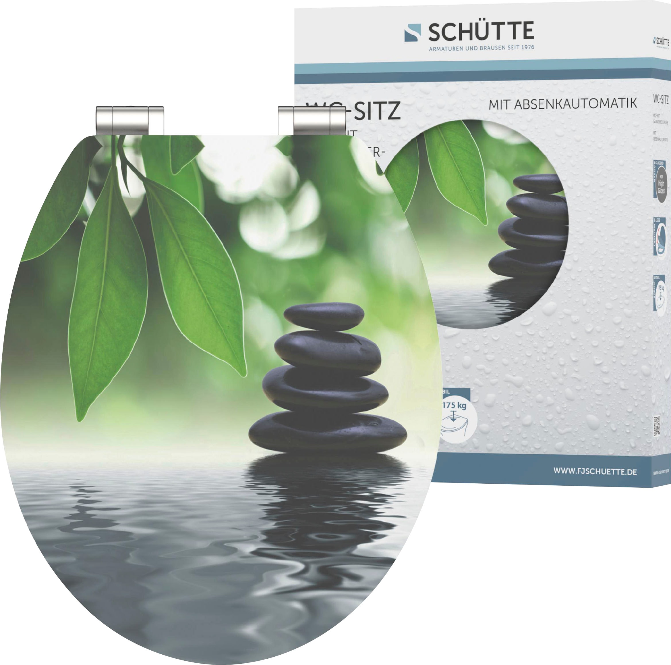 Image of Schütte WC-Sitz "Oasis" High Gloss mit MDF Holzkern, mit Absenkautomatik