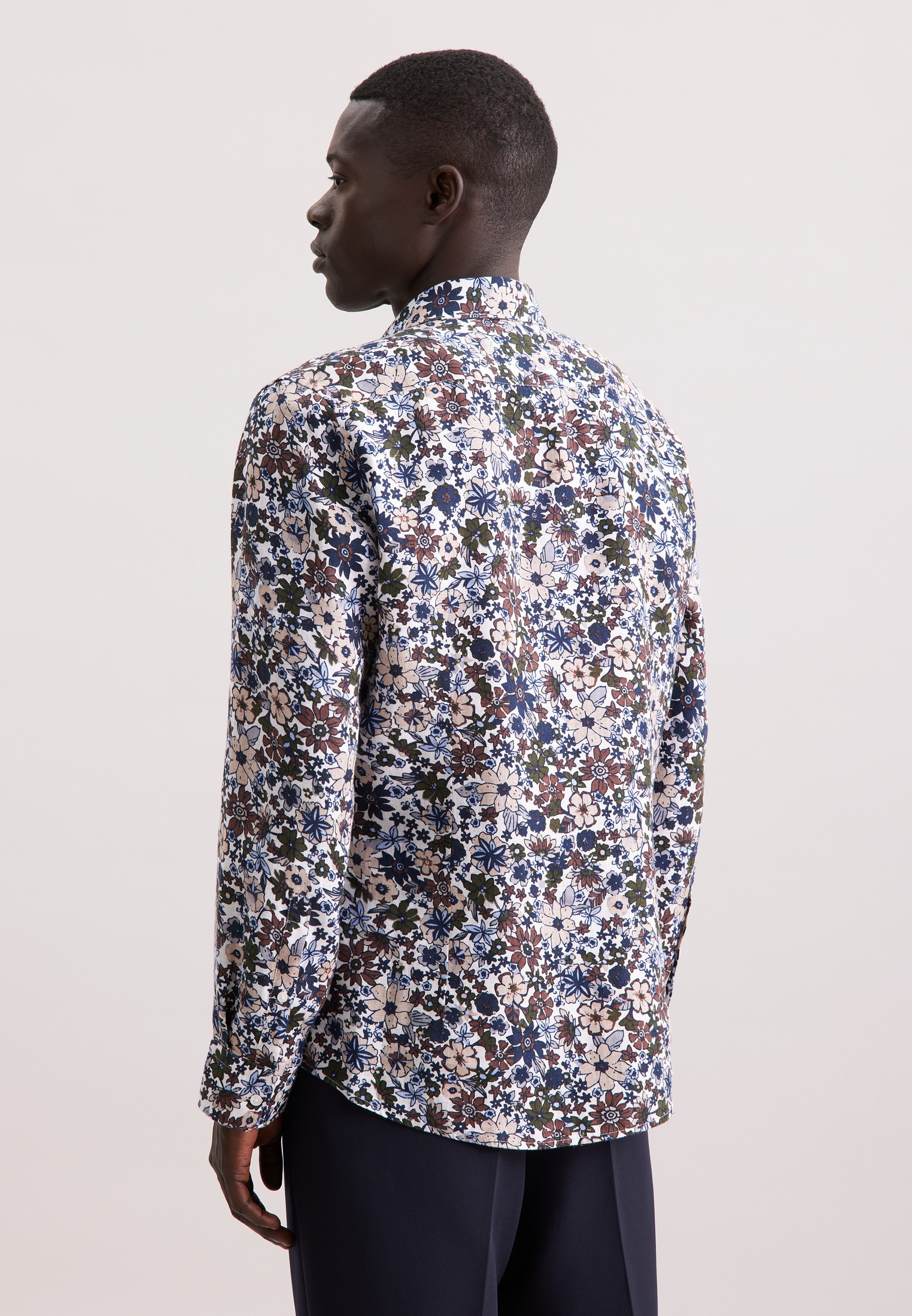 seidensticker Businesshemd »Slim«, Slim 1/1 Kentkragen Floral