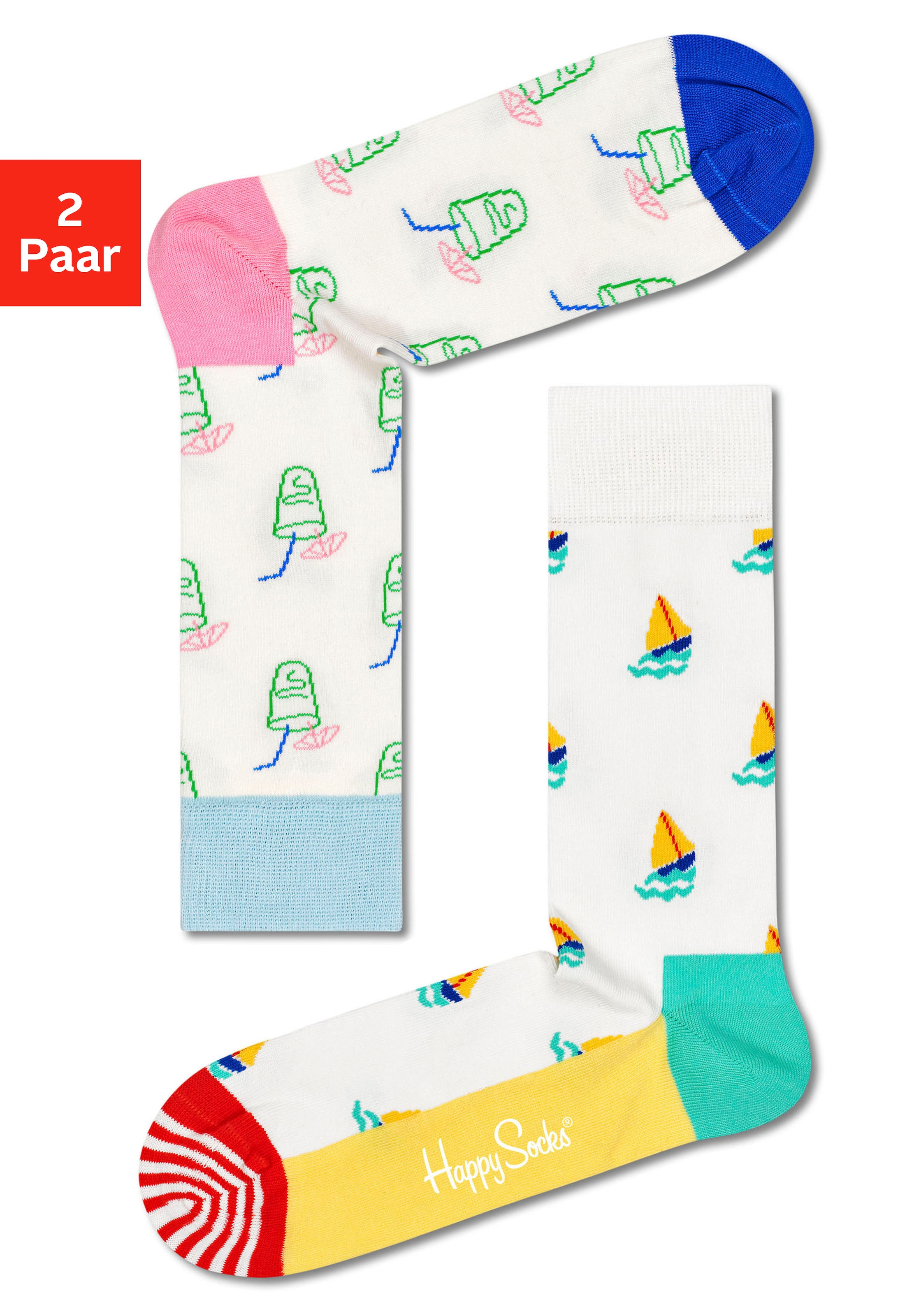 Image of Happy Socks Socken »Sail away and Lemonade«, (2 Paar), mit sommerlichen Motiven bei Ackermann Versand Schweiz