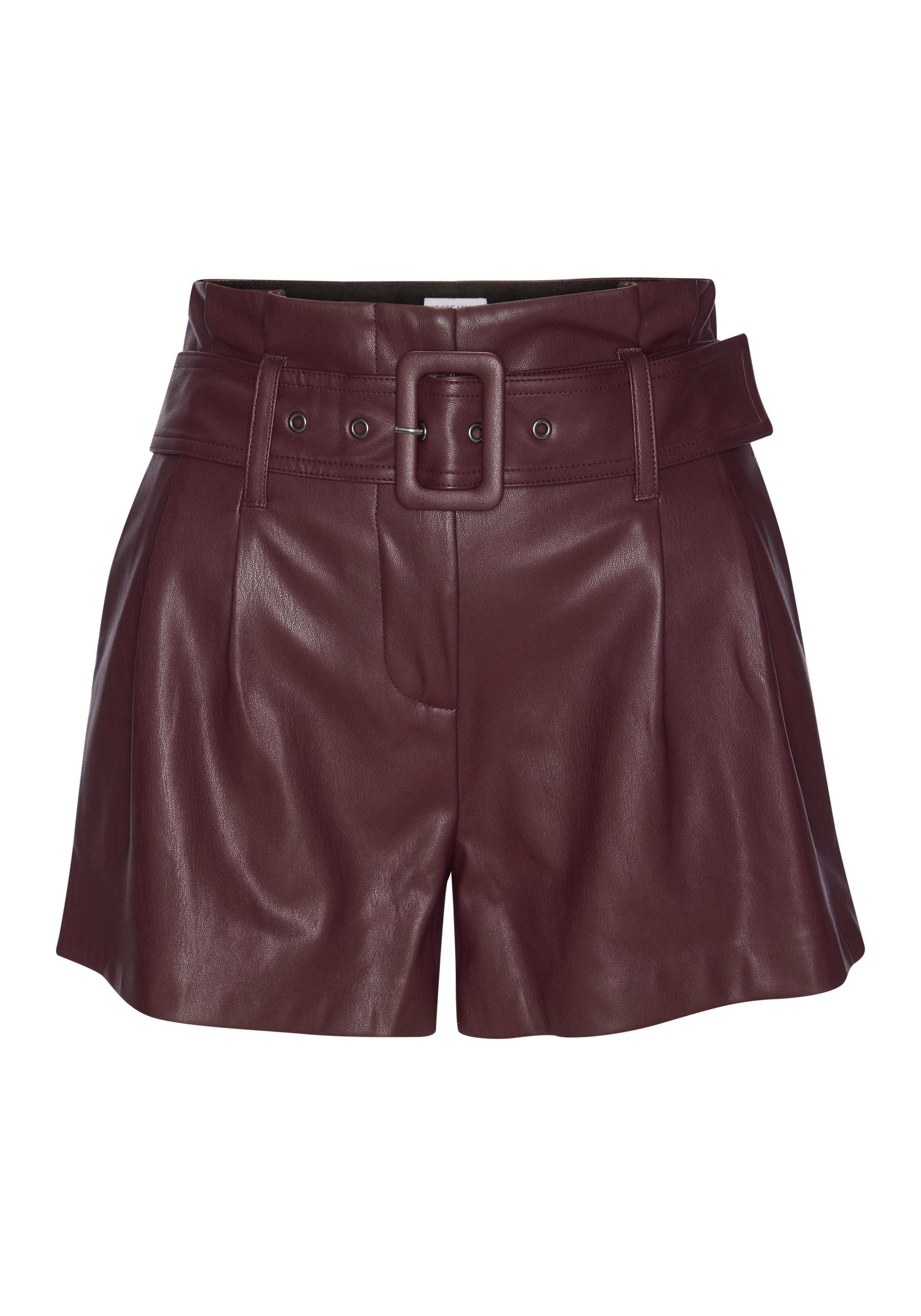 Image of LASCANA Shorts aus Lederimitat, Kunstleder Shorts, elegant, modisch