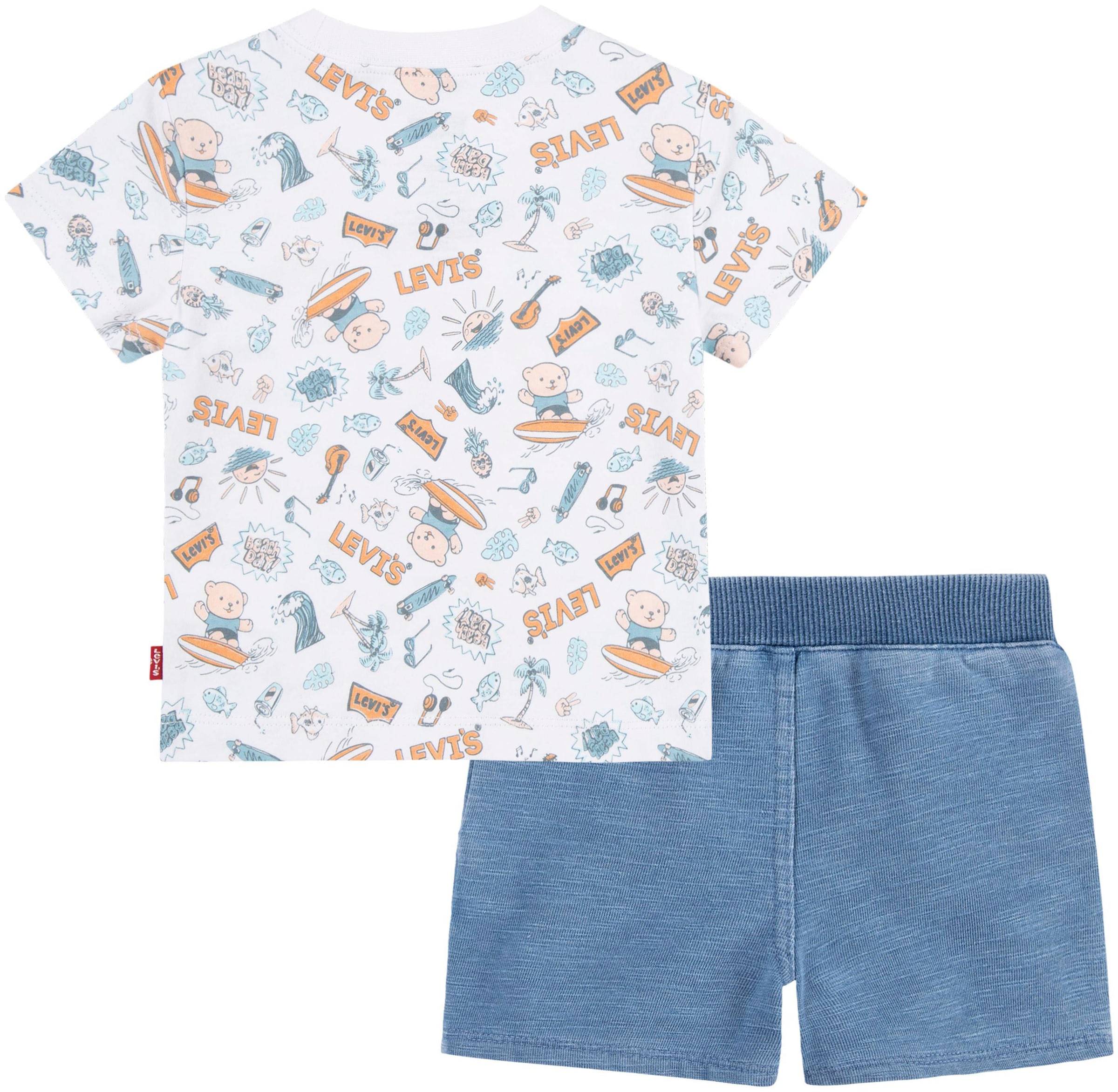 Levi's® Kids Shirt & Shorts »Surfing Doodle«, (Set, 2 tlg.), for Baby BOYS