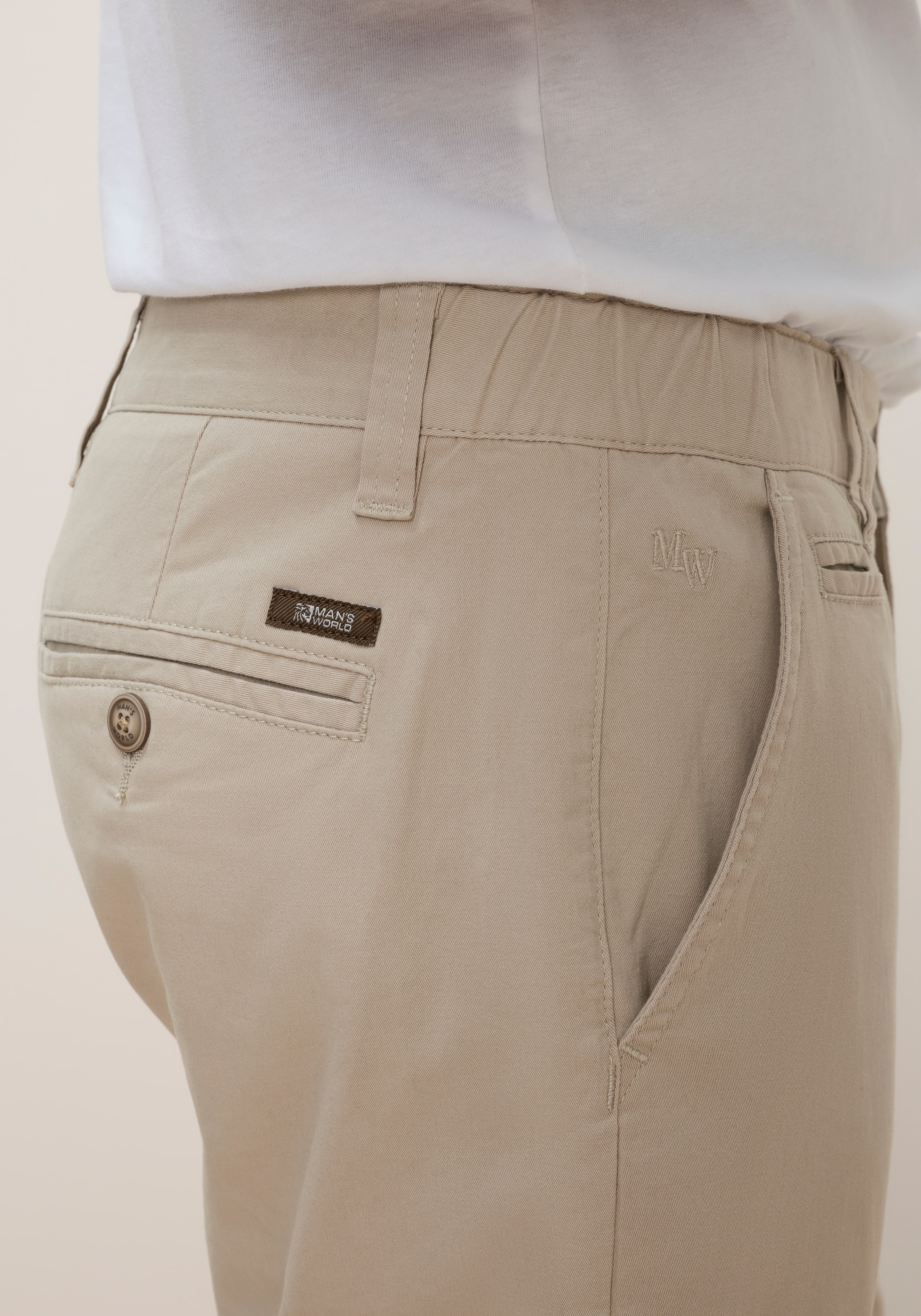 Man's World Pantalon de jogging  avec coupe droite, coupe régulière, taille basse