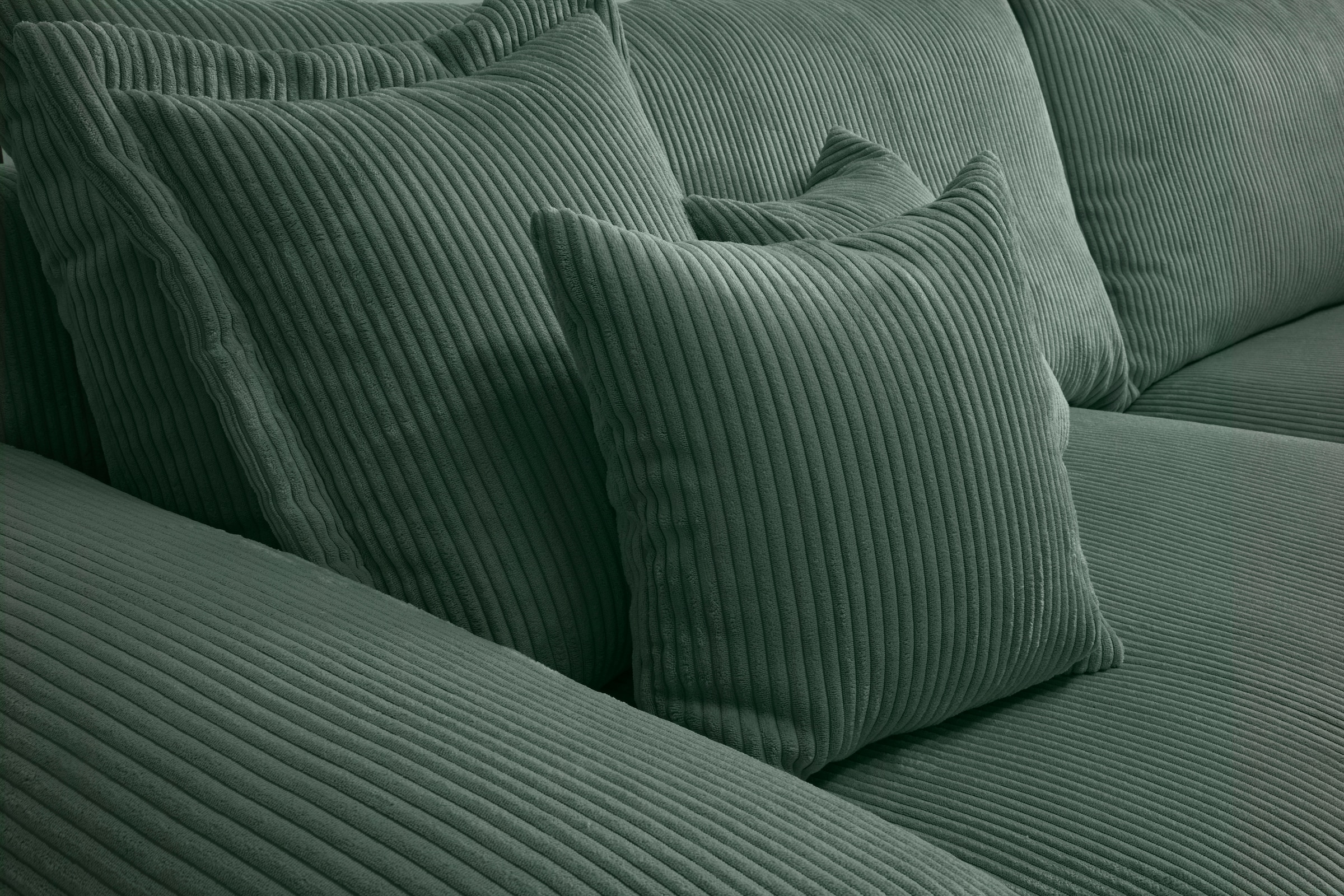 Home affaire Big-Sofa »Soft&Cosy XL, B: 246 cm - OTTO. Verlässliche Qualität.« Mega-Sofa, Cord oder Chenille-Struktur, mit Federkern & 4 Zierkissen