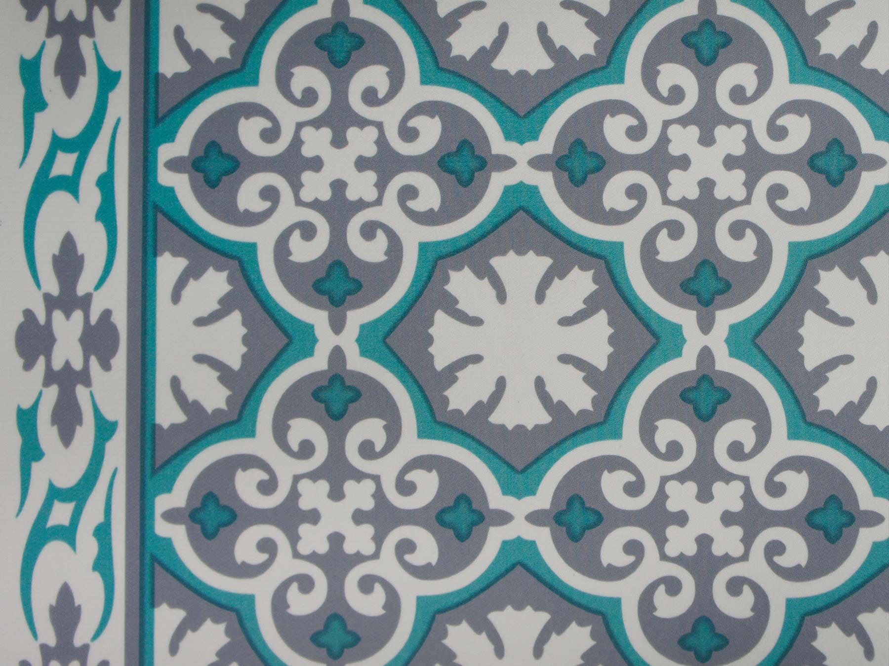 Friedola Küchenläufer »VINTAGE, Made in Germany«, rechteckig, 3 mm Höhe, Läufermatte aus Vinyl, Fliesen Design, Ornamente, abwischbar