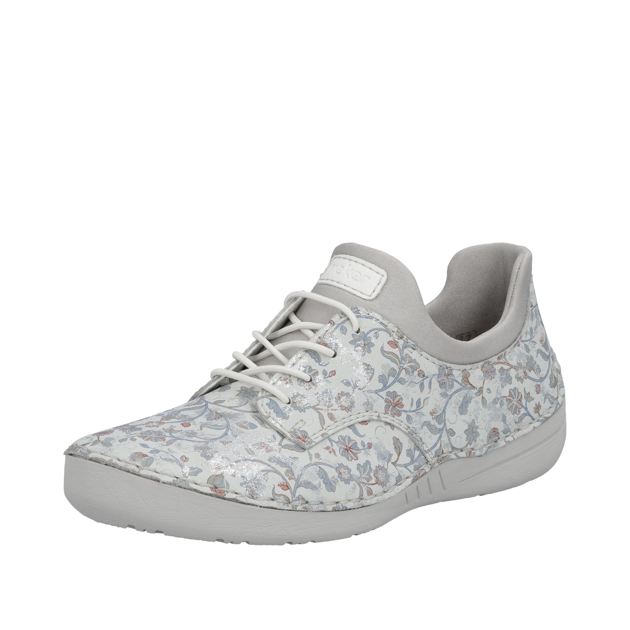 Image of Rieker Slip-On Sneaker Slipper, Halbschuh, Freizeitschuh mit floraler Musterung