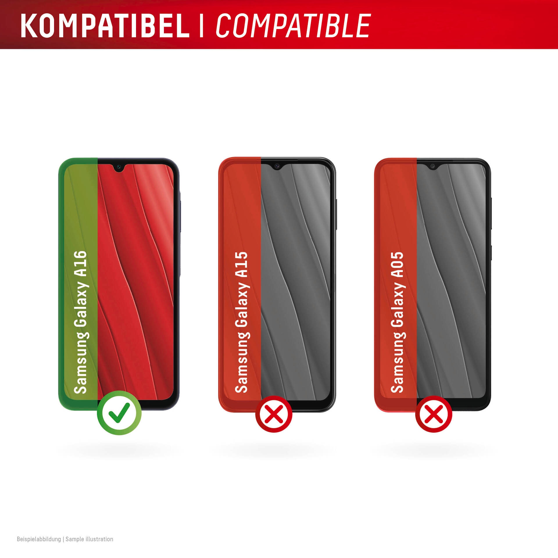 Displex Displayschutzglas »Real Glass«, für Samsung Galaxy A16, Displayschutzfolie, Schutzfolie, Bildschirmschutz, kratz- & stossfest