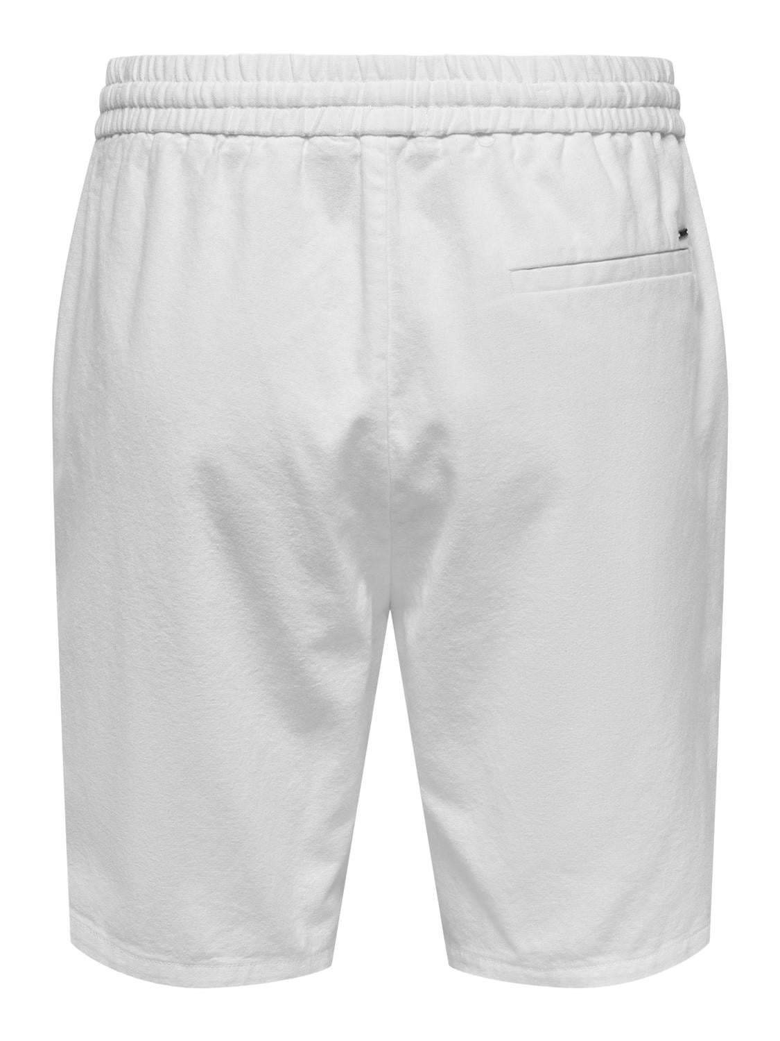 ONLY & SONS Shorts »ONSLINUS 0007 COT LIN SHORTS NOOS«  Baumwolle mit Leinen,  normal geschnitten