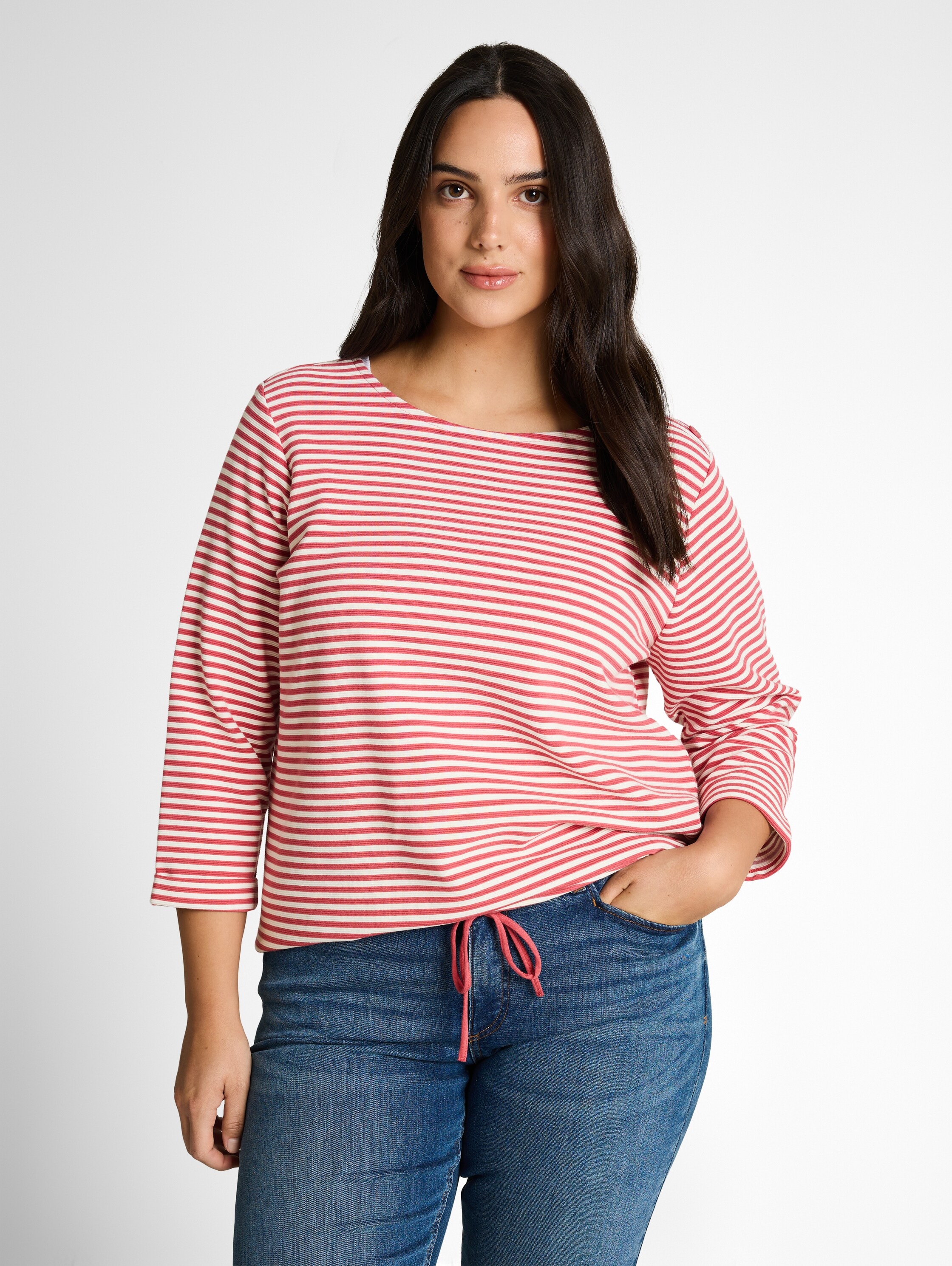 Image of TOM TAILOR PLUS T-Shirt "TTP T-Shirt" mit Streifen Muster