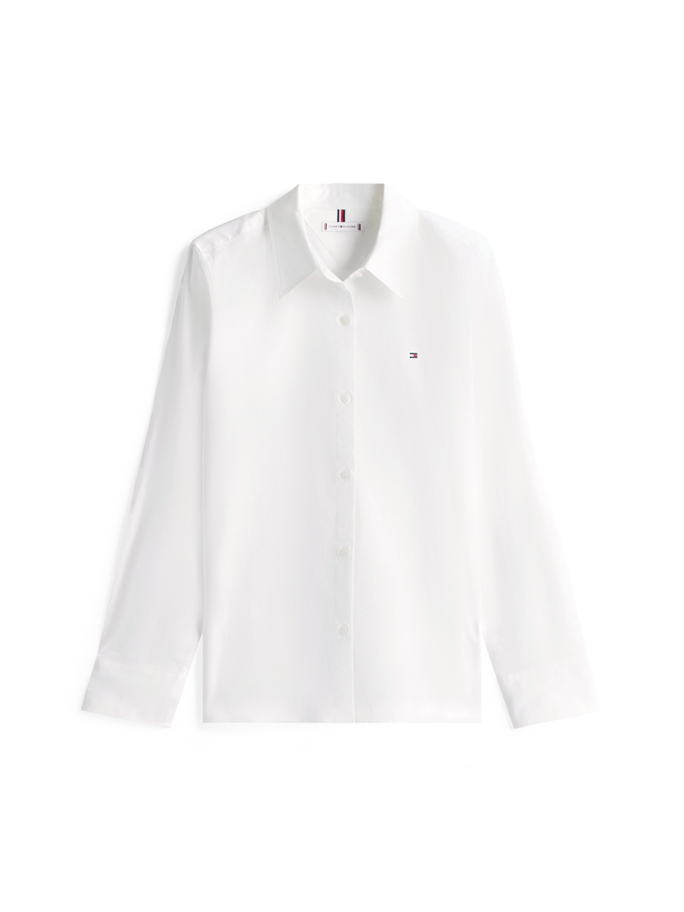 Tommy Hilfiger Hemdbluse »STRETCH REGULAR LS SHIRT« mit gesticktem Tommy Hilfiger Logo, Regular Fit