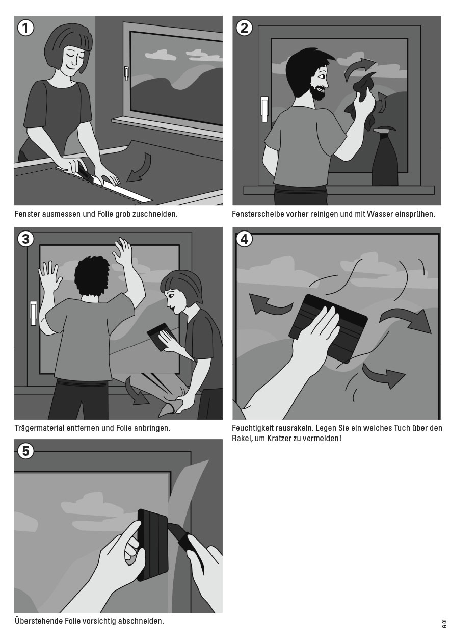 GARDINIA Fensterfolie »Statische Deko-Folie X-Mas Stadt halbtransparent 20 x 150 cm« 1 Stk. halbtransparent statisch haftend halbtransparent