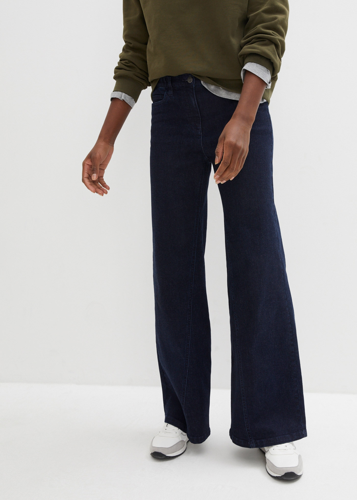 Image of bonprix Weite Jeans Regular Fit, mit Elasthan-Anteil, mit Bequembund