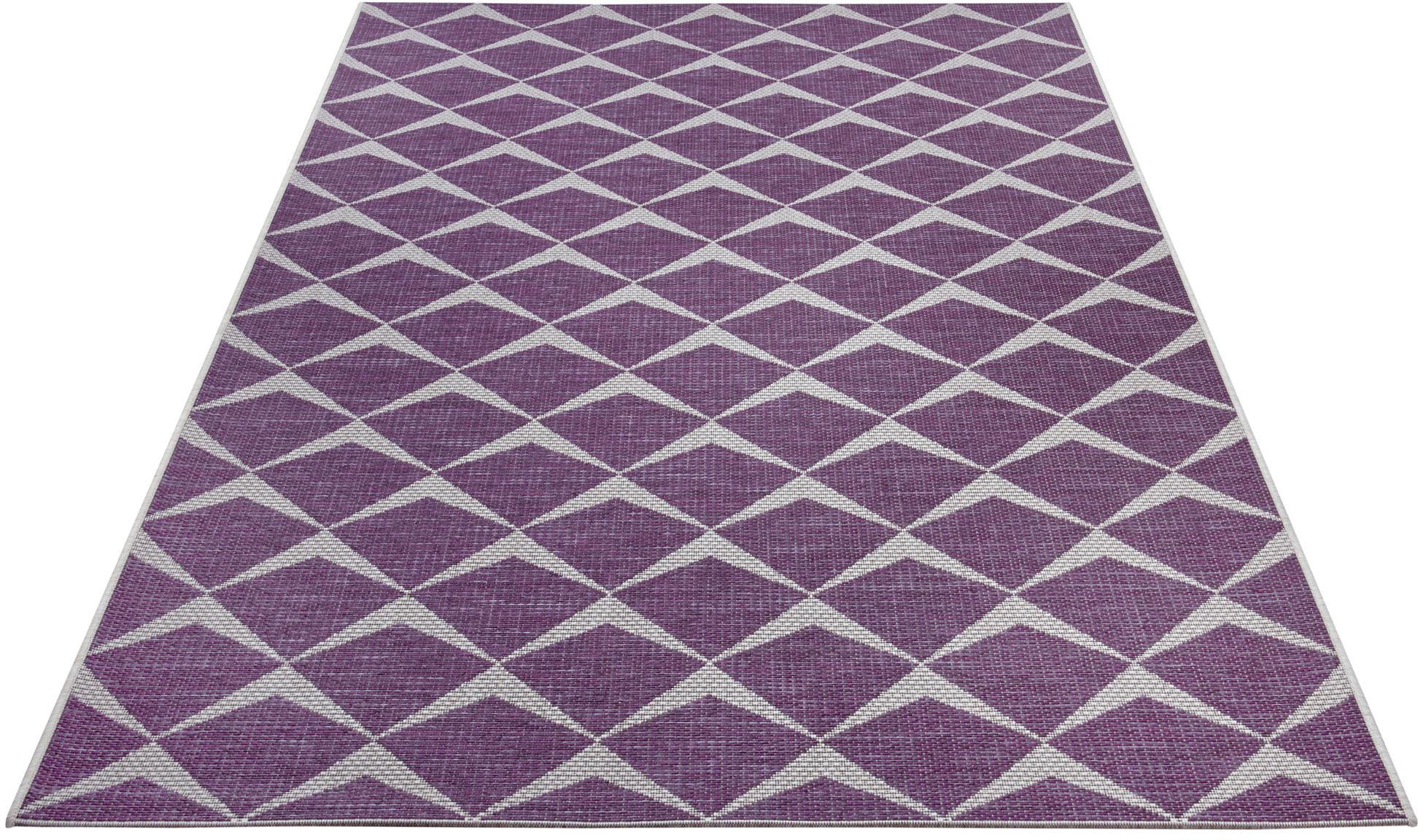 Image of NORTHRUGS Teppich »Escala«, rechteckig, 4 mm Höhe, Flachgewebe In und Outdoor geeignet, Fischgrät Design, gekettelt, Wohnzimmer, Balkon, Terrasse, Garten, Robust, Pflegeleicht bei Ackermann Versand Schweiz