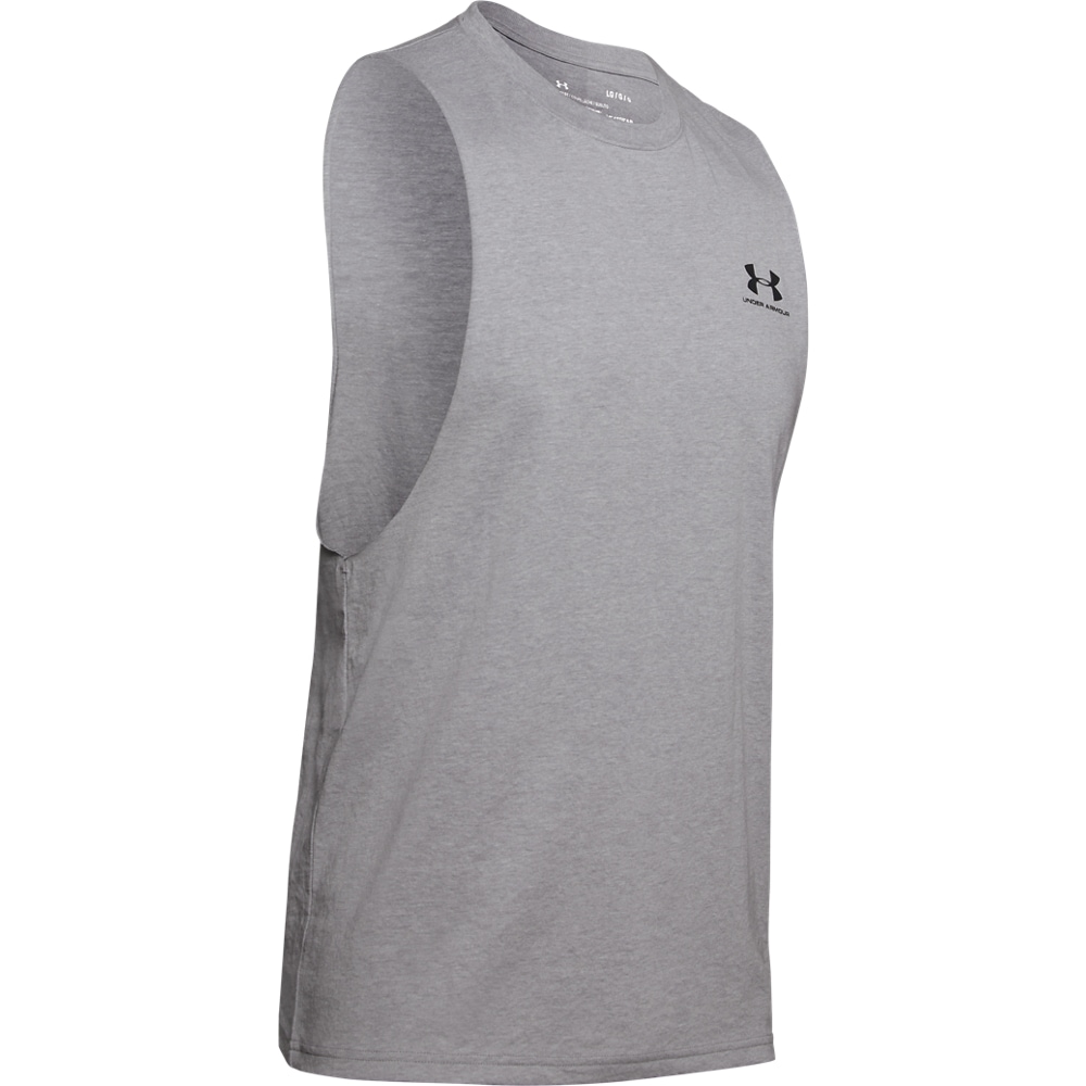 Under Armour® Haut d'entraînement »UA LEFT CHEST CUT OFF TANK« 1 pièces sportliche Schnittform, für Trainingseinheiten, leichtes Design