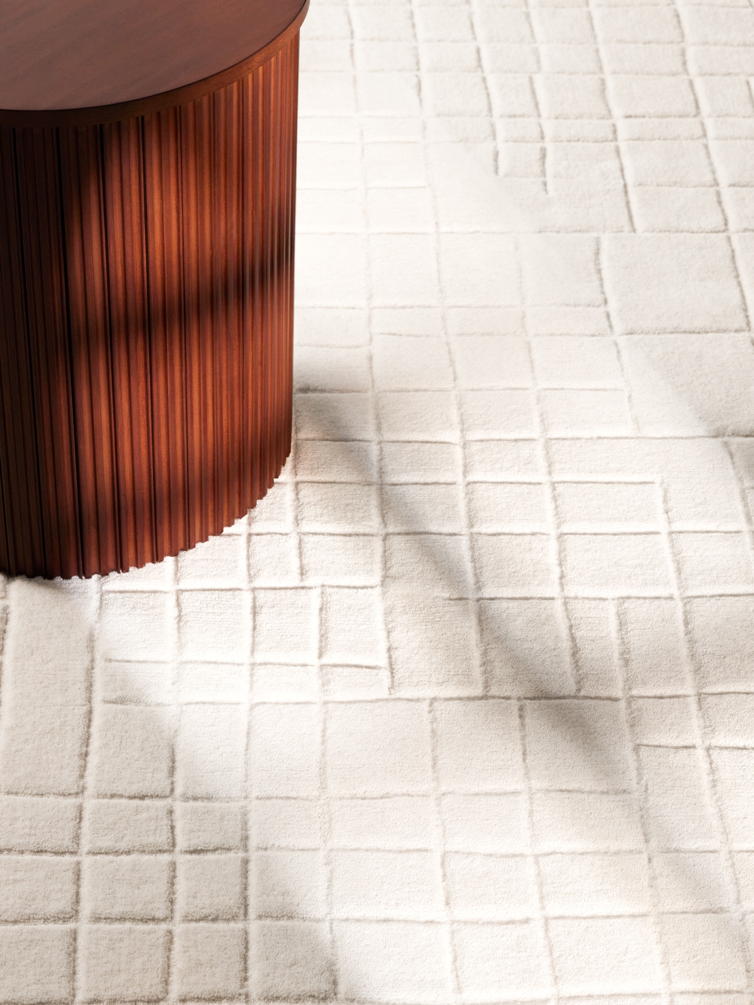 Villeroy & Boch Wollteppich »Kenso« rechteckig 15 mm Höhe Wolle, Kariert, Natur, Handgemacht, Wohnzimmer, Schlafzimmer, Hygge