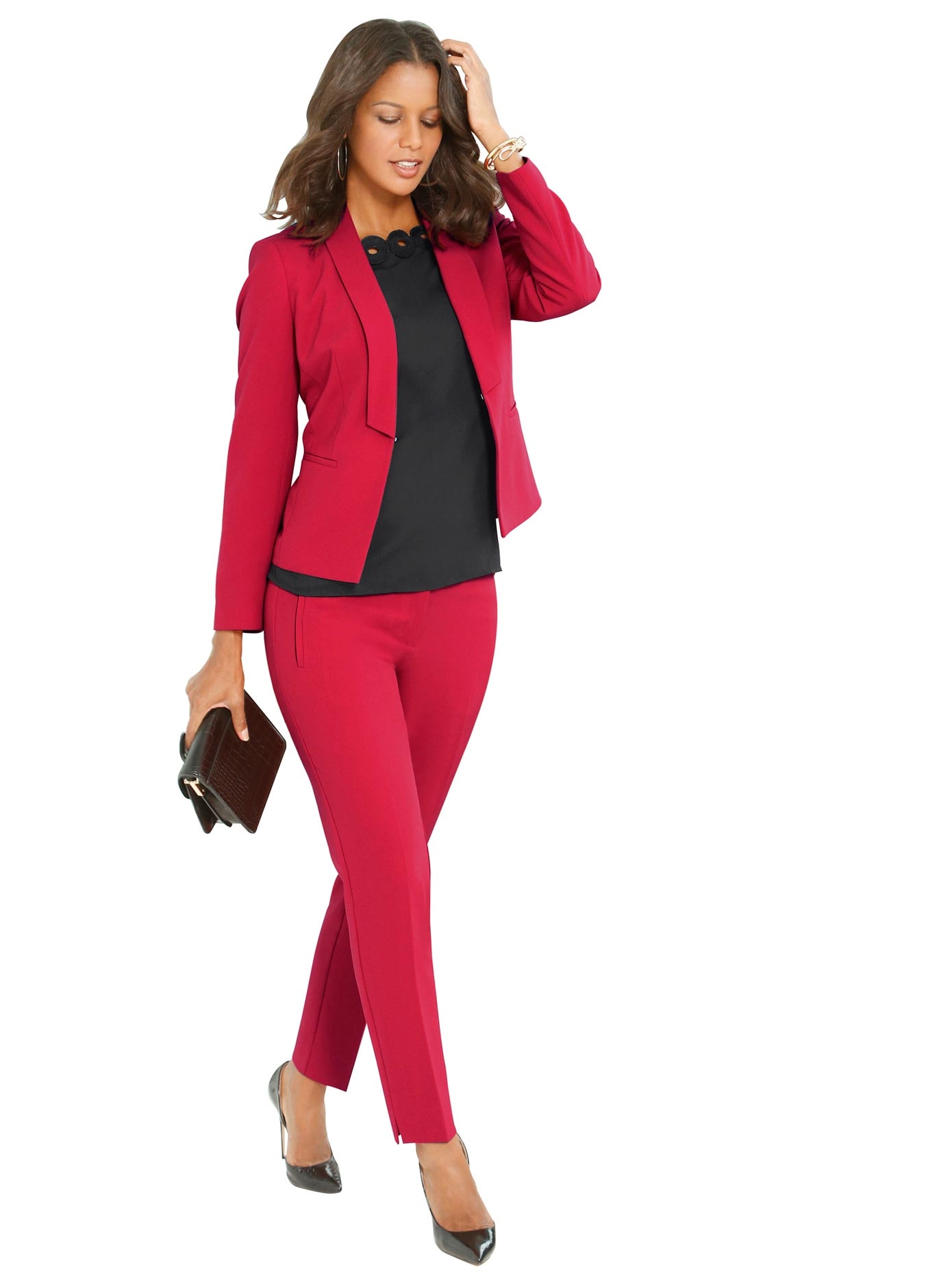 Blazer mit langgezogenen Reverskragen