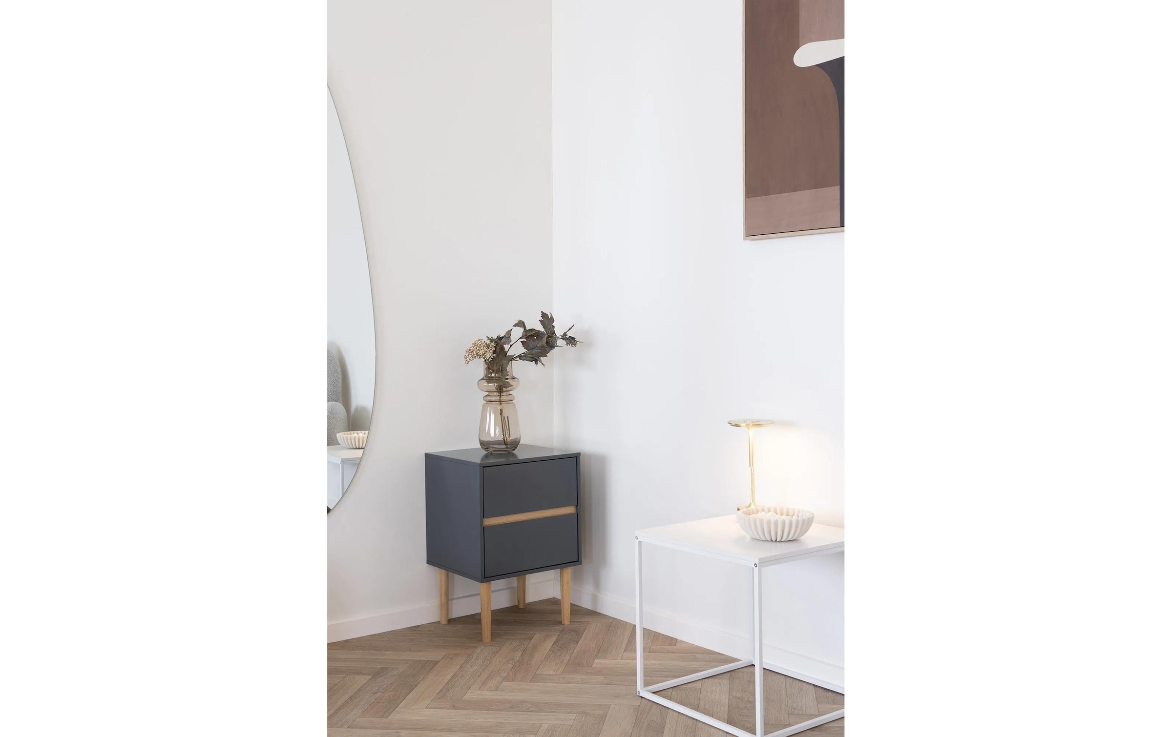 House Nordic Beistelltisch »Vita 45 x 45 cm Weiss«