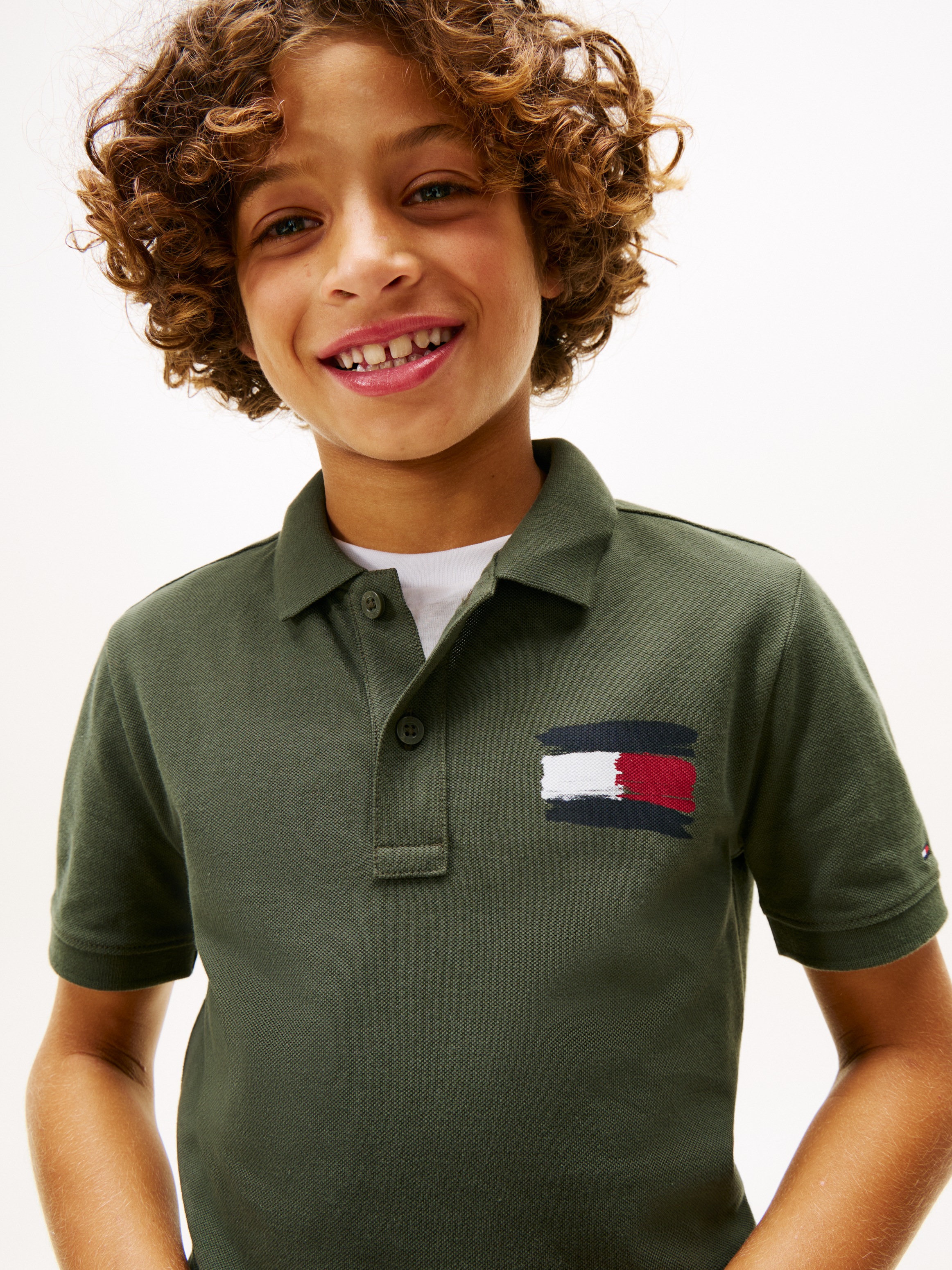 Tommy Hilfiger Poloshirt »TOMMY FLAG POLO SS«, Kinder bis 16 Jahre