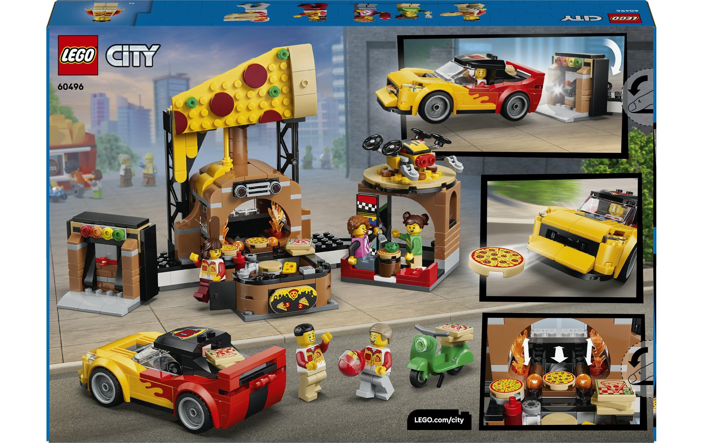 LEGO® Konstruktionsspielsteine »Pizza-Liefererlebnis mit Fahrzeugen (60496), LEGO City« Made in Europe