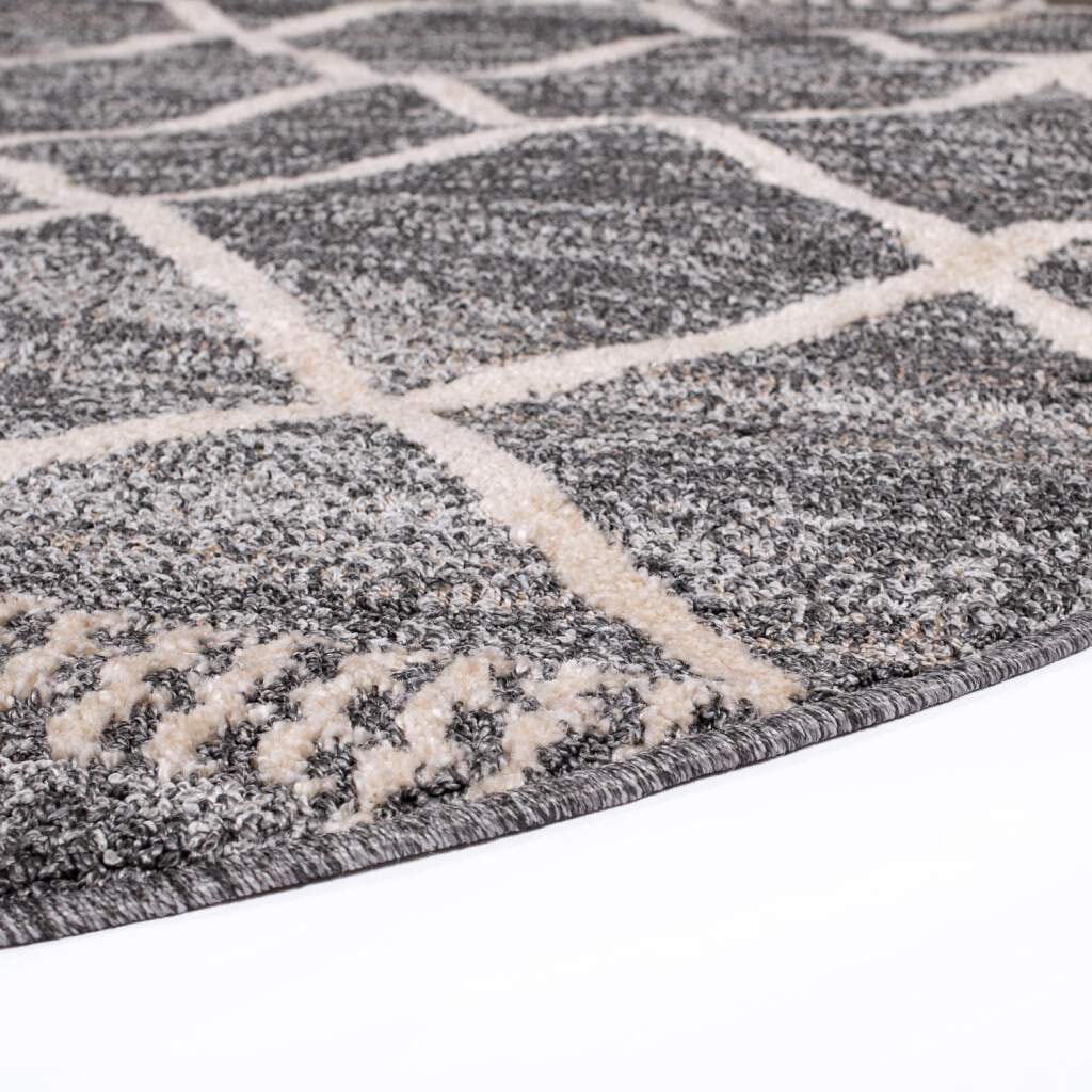 Carpet City Teppich »Art 2645« rund 7 mm Höhe Kurzflor, Rauten-Optik, ideal für Flur & Diele