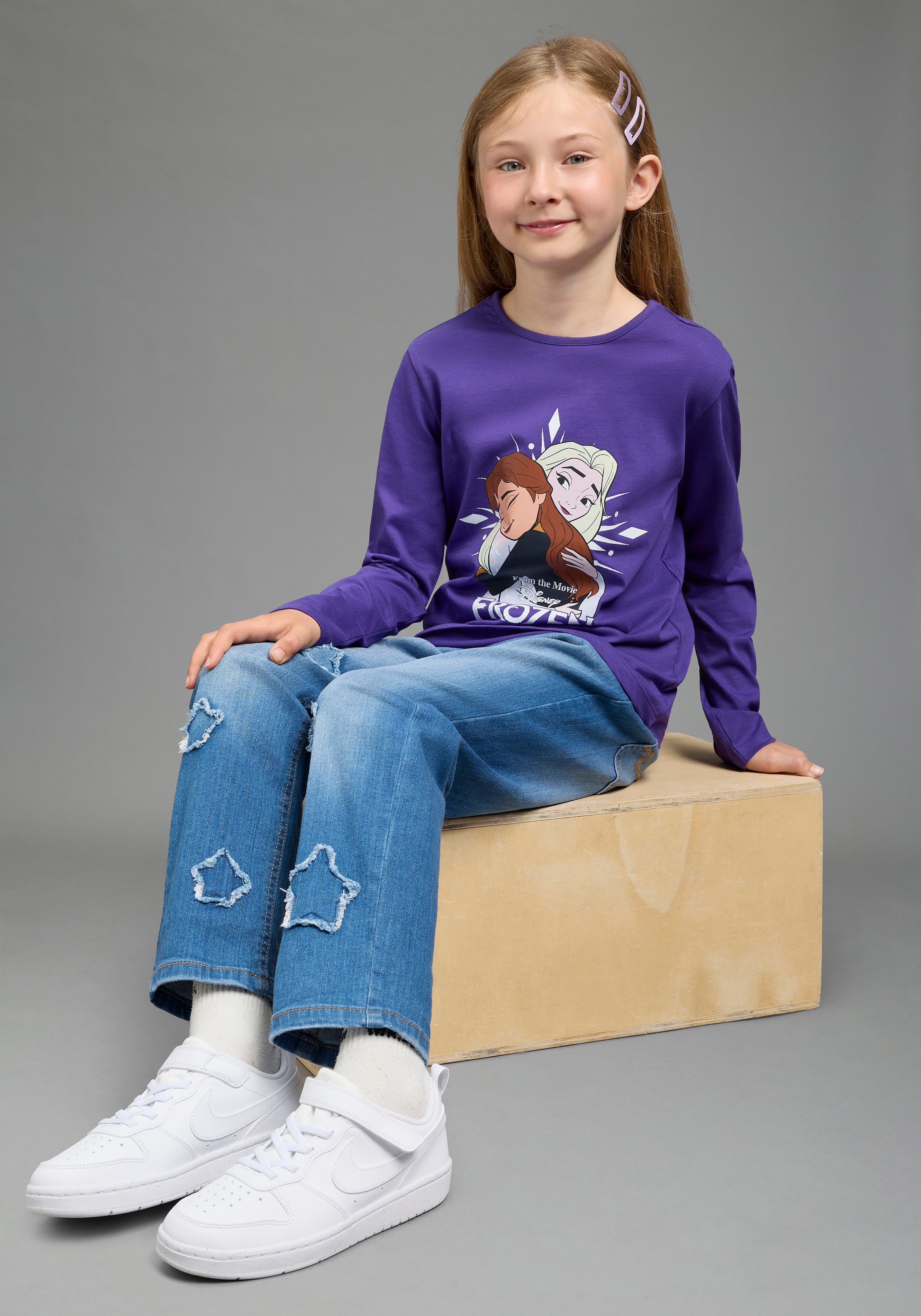 KIDSWORLD Langarmshirt »FROZEN Shirt, Disney« Basic-Passform, Langarm, bedrucktes Design