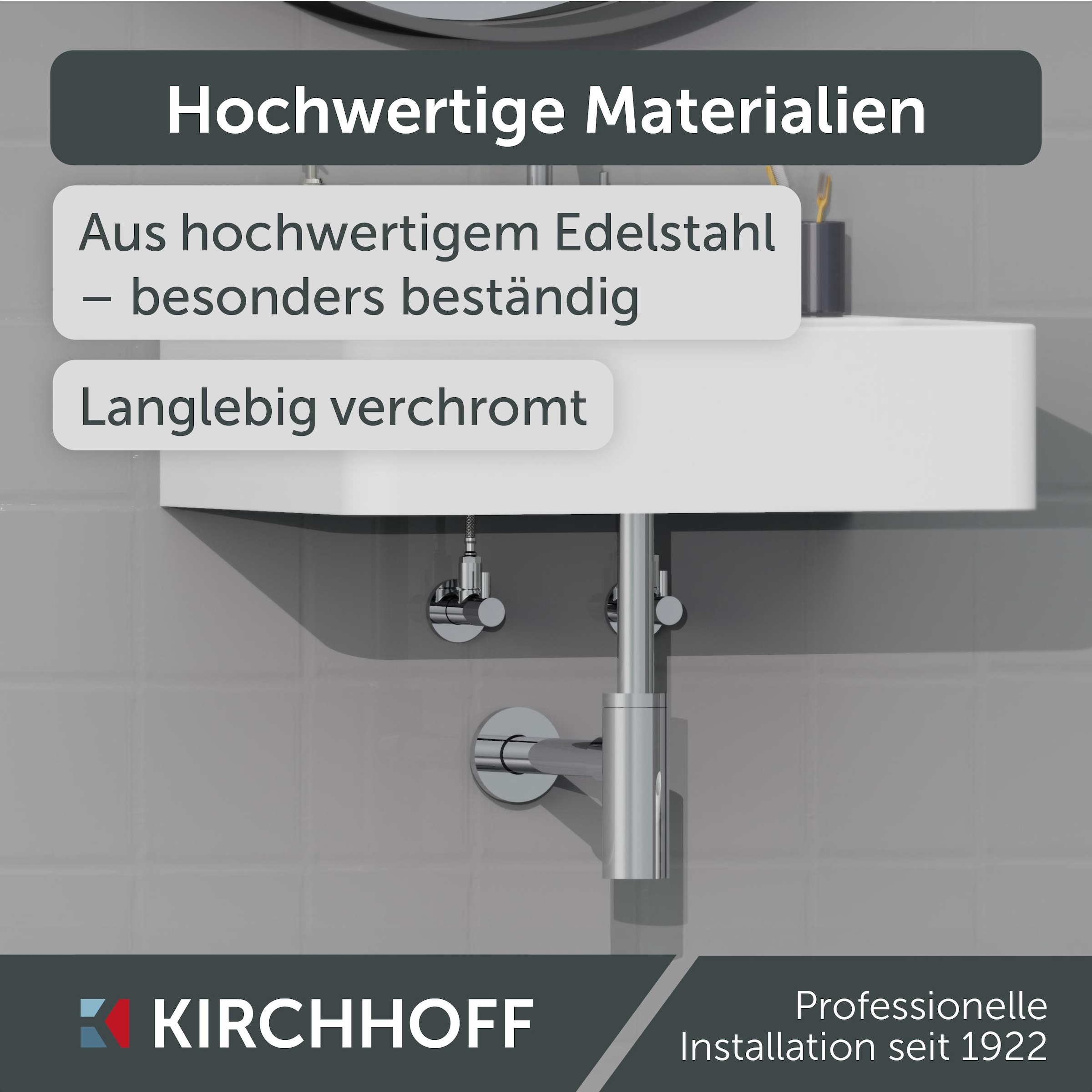 Kirchhoff Siphon »Design Flaschensiphon inkl. Reinigungsöffnung« Röhrengeruchsverschluss für Waschbecken/Waschtische