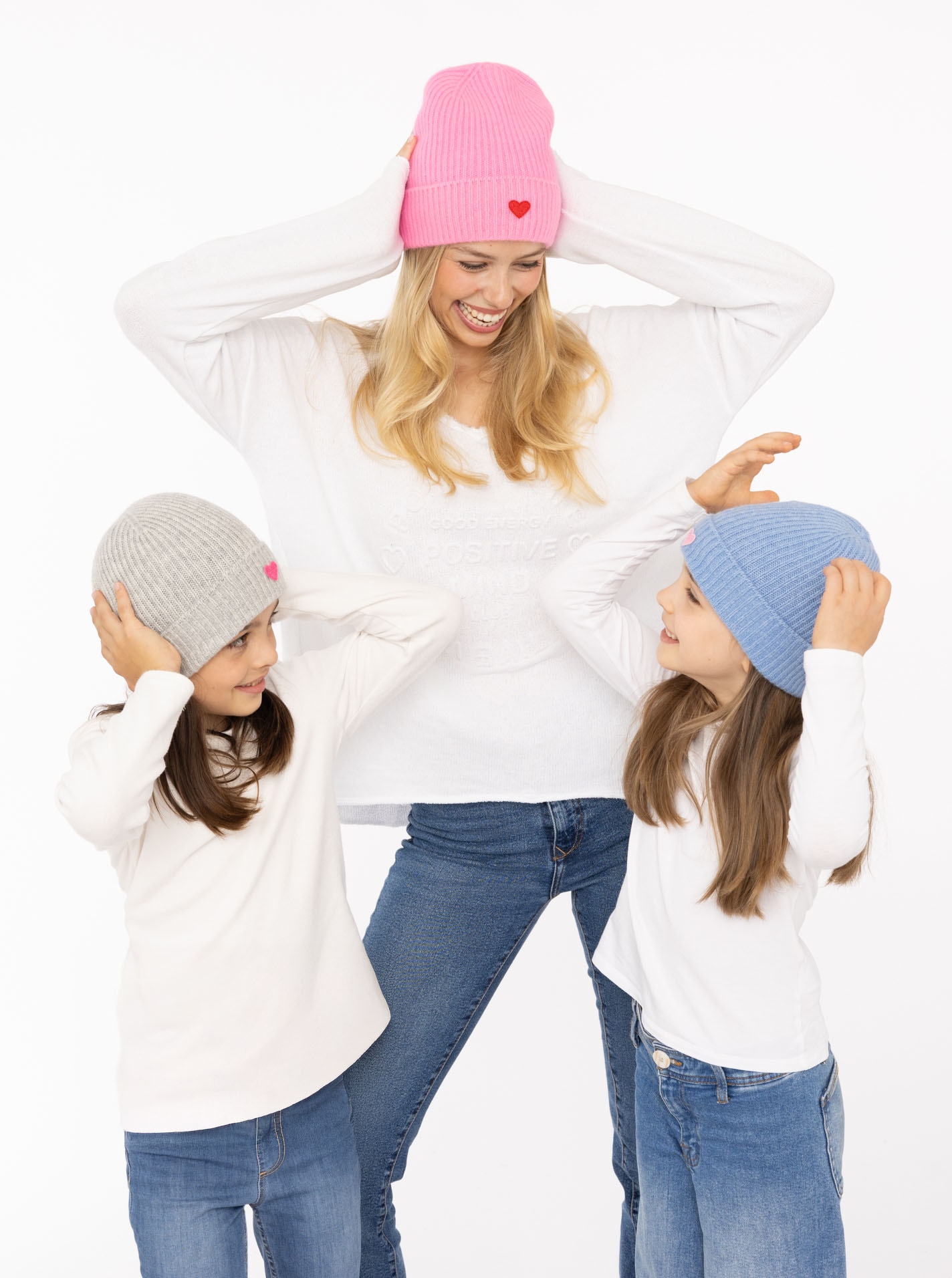 Zwillingsherz Beanie »"Heart-Patch"« Kids-Kaschmir Mütze mit Herzpatch