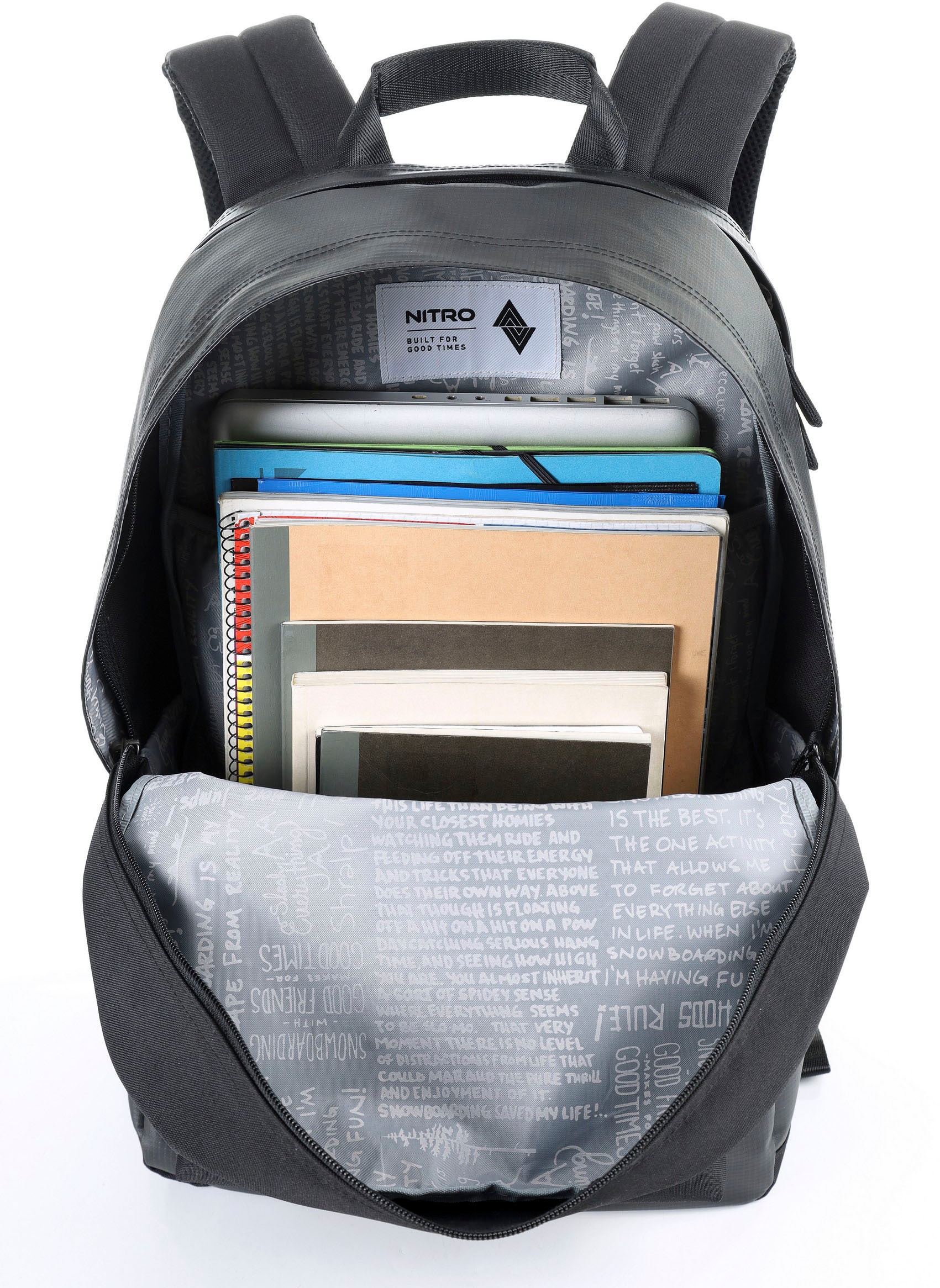 NITRO Freizeitrucksack »Urban plus, Tough Black«, mit 15 Zoll Laptopfach  versandkostenfrei auf