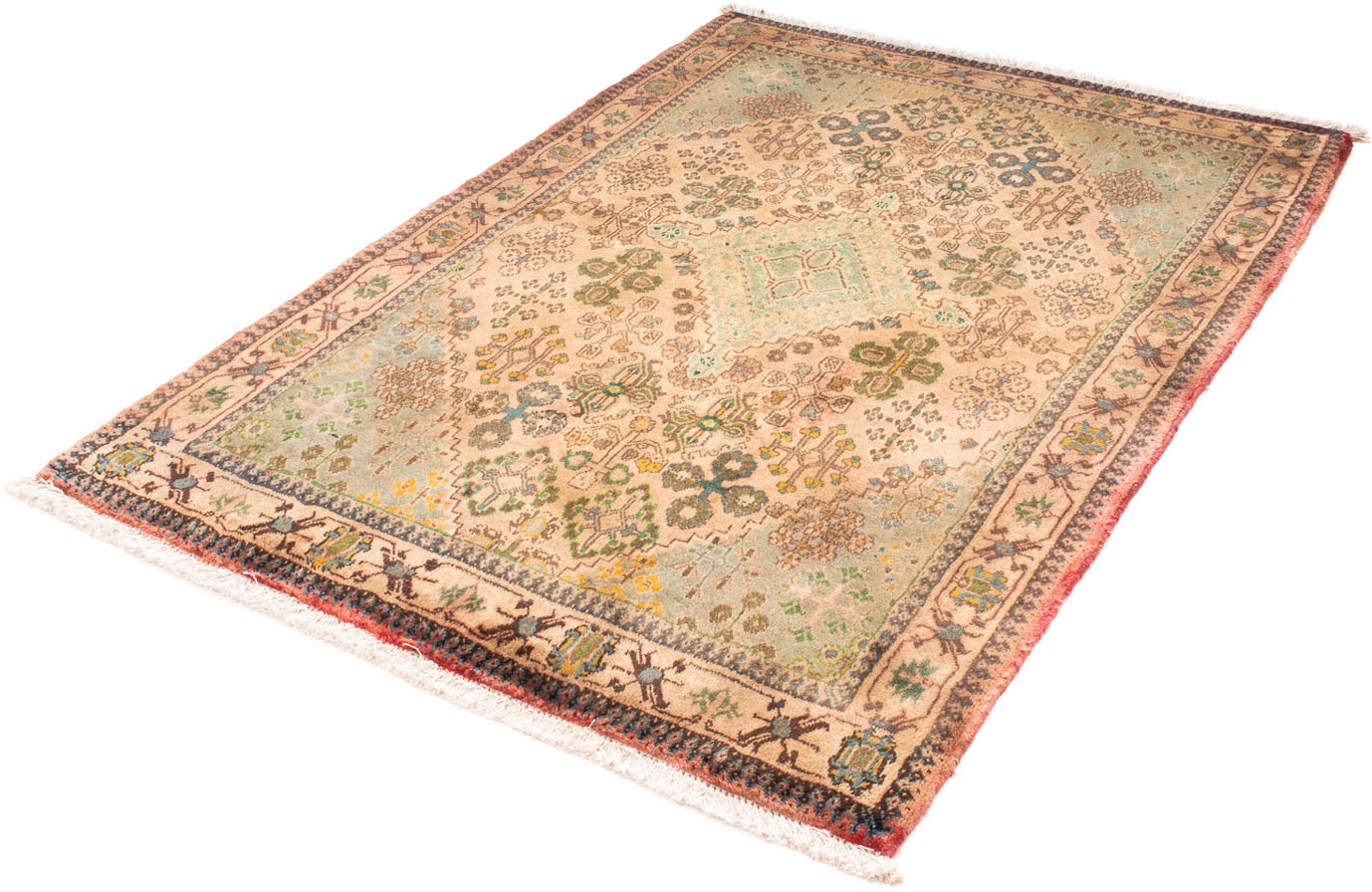 Image of morgenland Orientteppich »Perser - Nomadic - 158 x 114 cm - hellbraun«, rechteckig, 10 mm Höhe, Wohnzimmer, Handgeknüpft, Einzelstück mit Zertifikat bei Ackermann Versand Schweiz