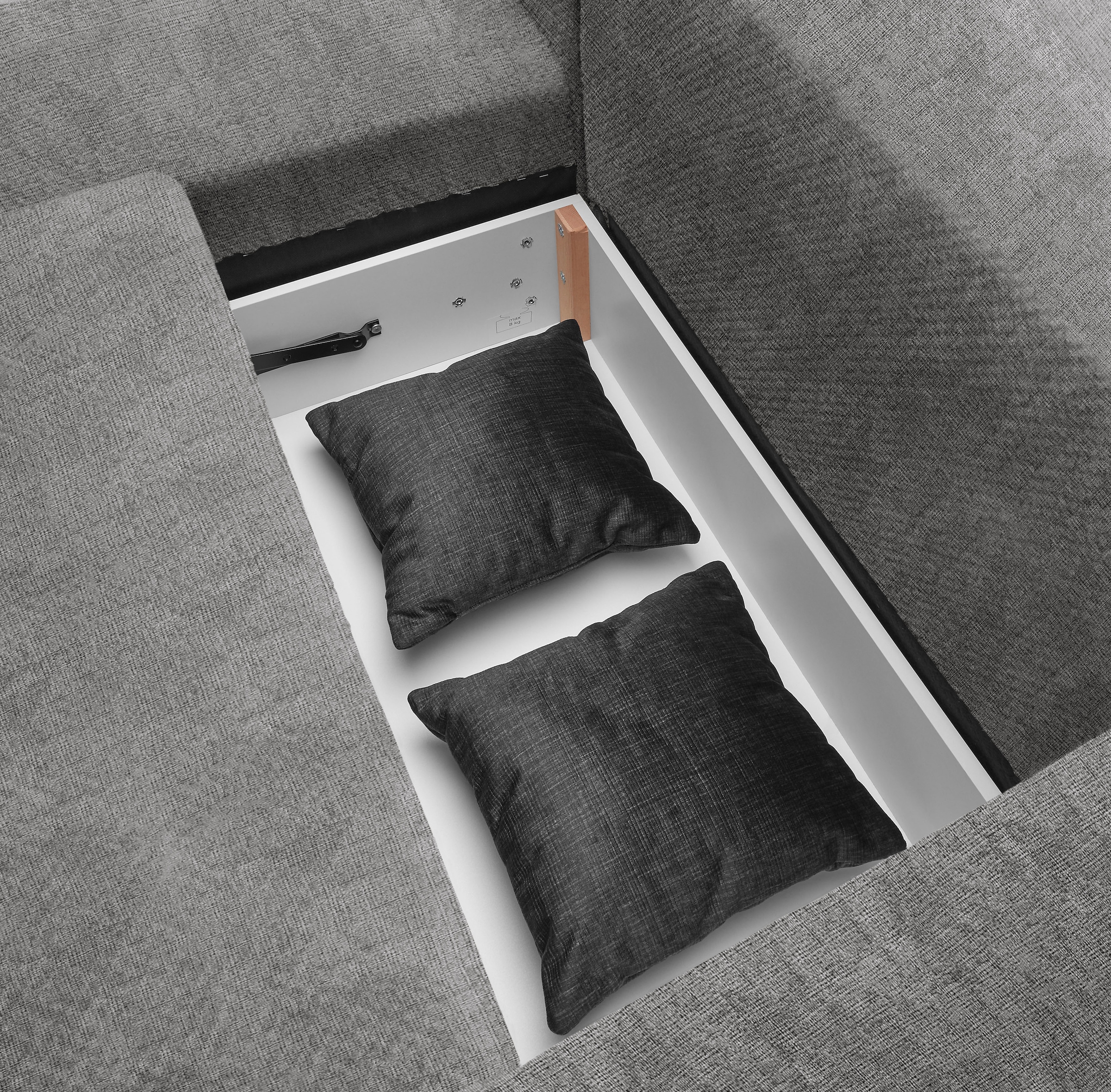 ED EXCITING DESIGN Ecksofa »Stanley L-Form«, mit Bettfunktion, Bettkasten & 2 Zierkissen