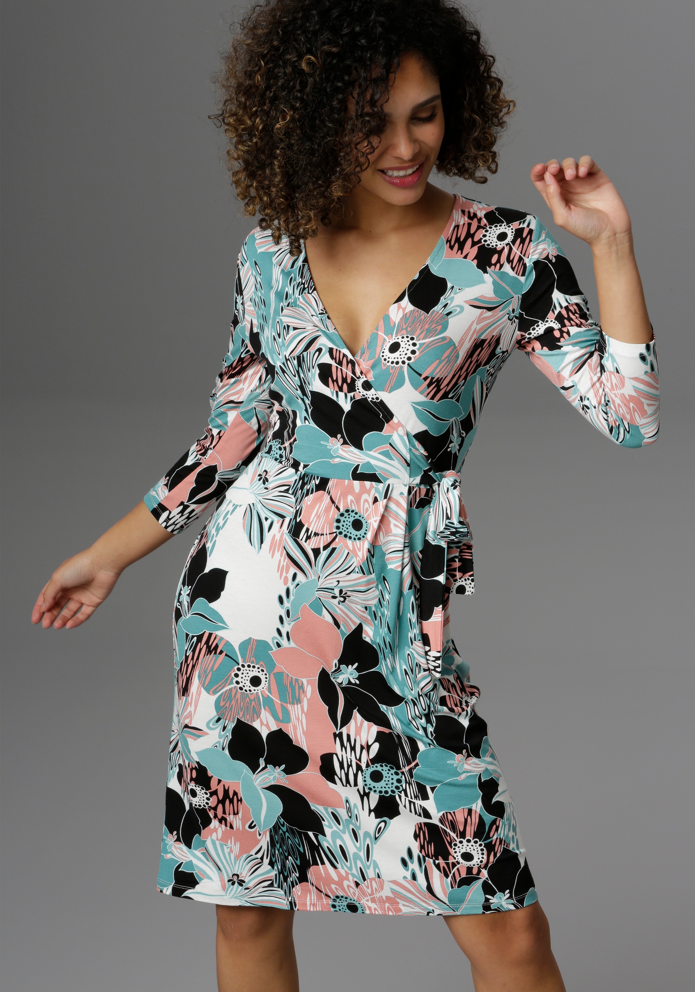 Image of Aniston SELECTED Jerseykleid, in Wickel-Optik bei Ackermann Versand Schweiz