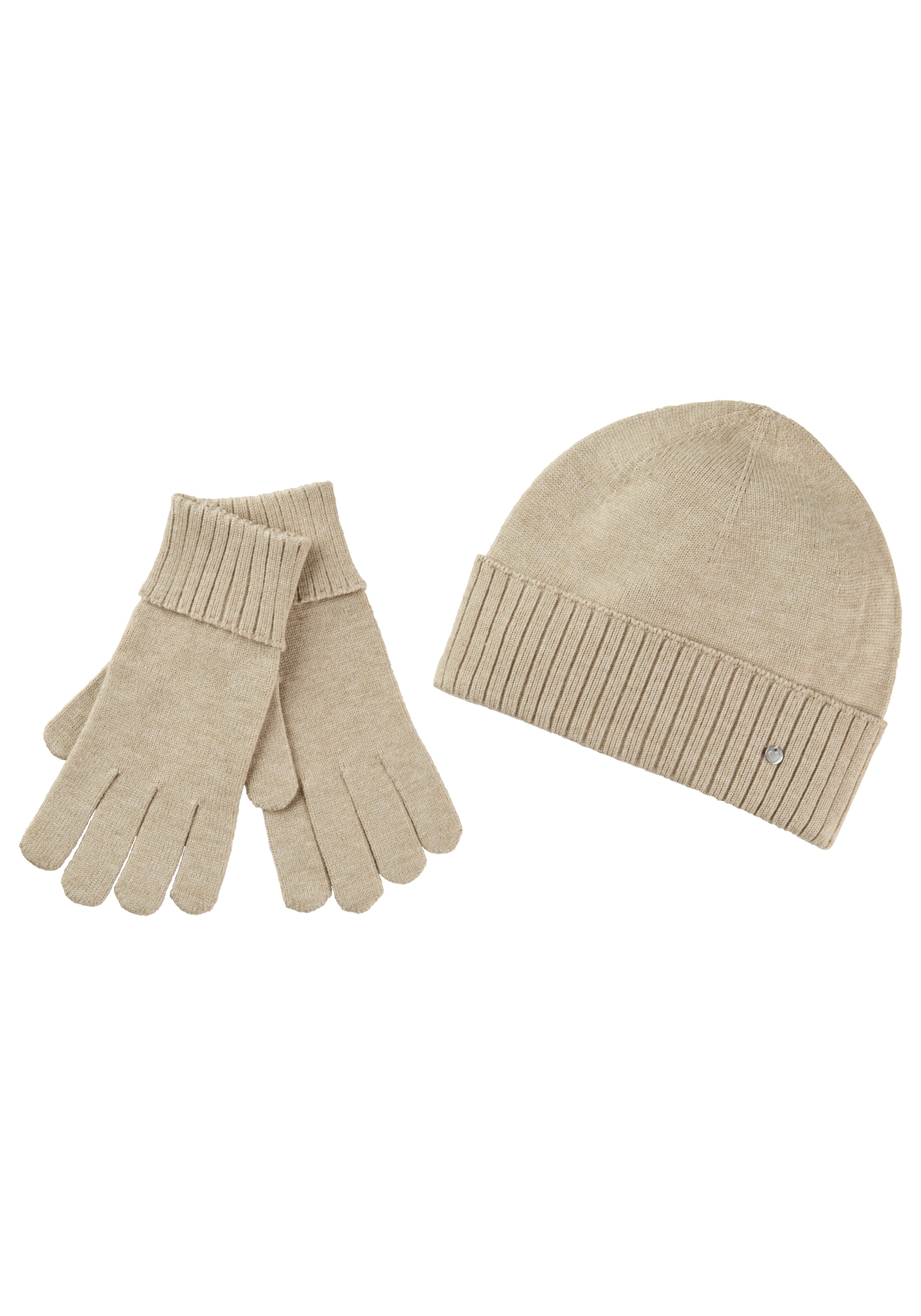 Laura Scott Strickmütze, (Set, 2 St., inkl. Handschuhe)