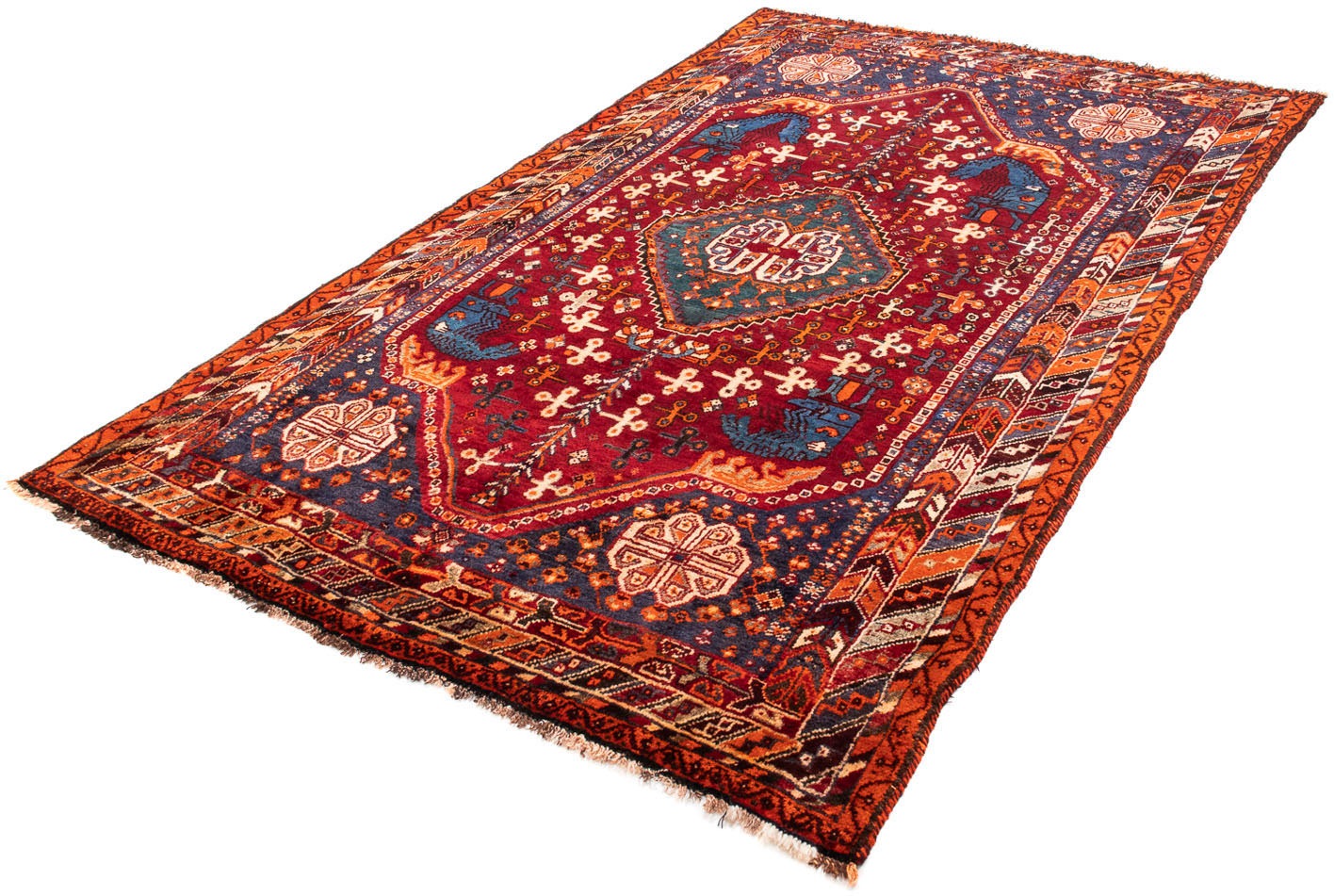 Image of morgenland Orientteppich »Perser - Nomadic - 235 x 140 cm - dunkelrot«, rechteckig, 10 mm Höhe, Wohnzimmer, Handgeknüpft, Einzelstück mit Zertifikat bei Ackermann Versand Schweiz