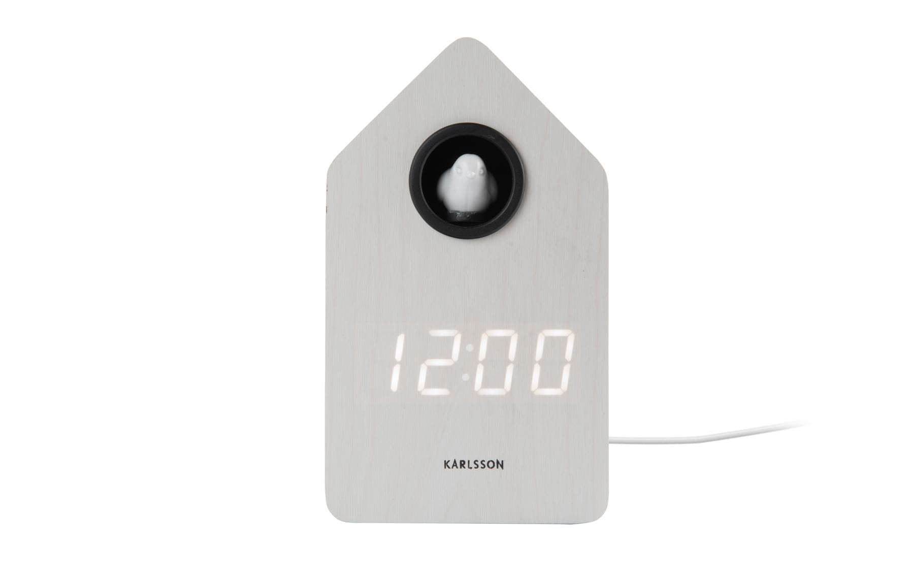 Karlsson Radiowecker »Kuckuck White wash veneer«
