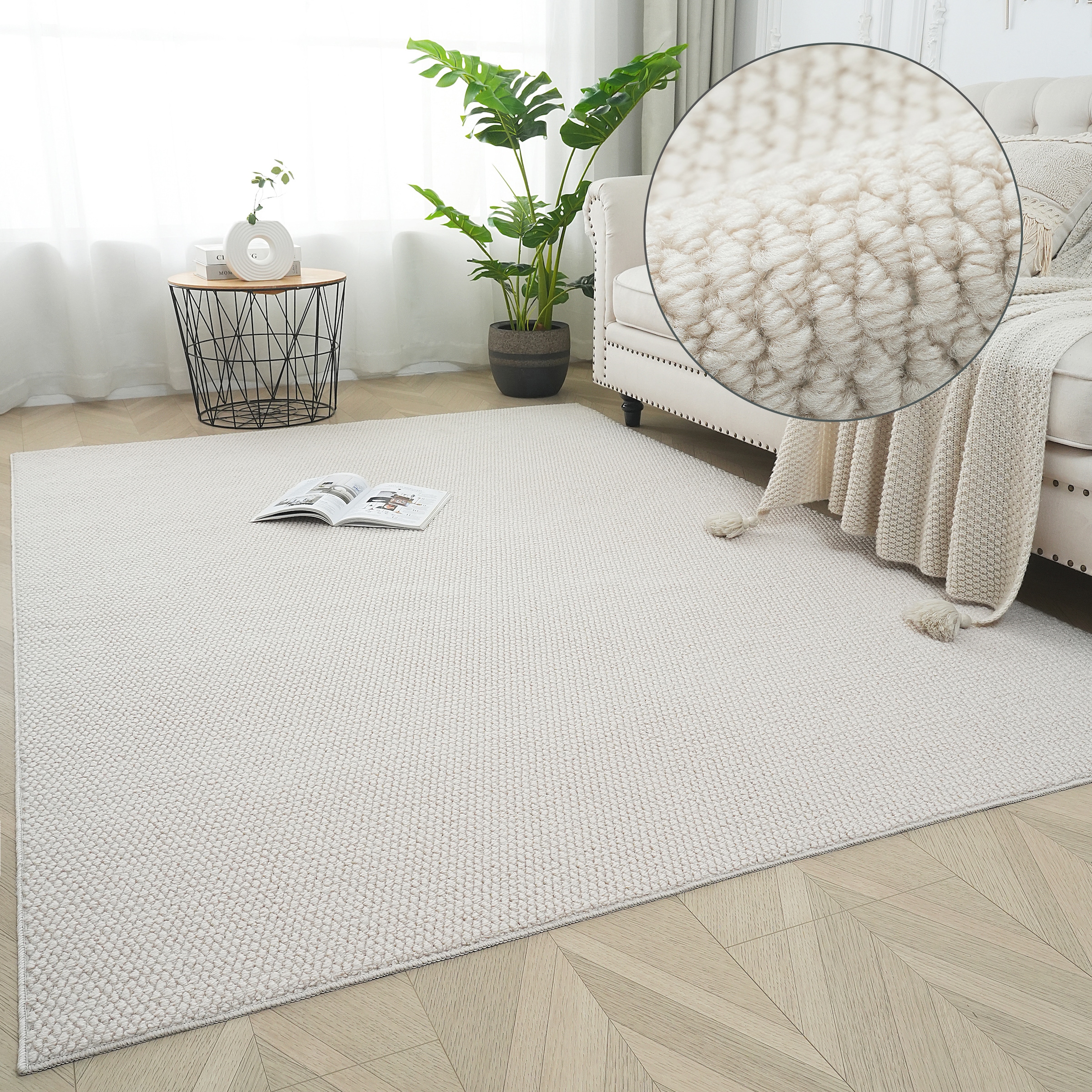 Image of s.Oliver Teppich "Lenni" rechteckig 10 mm Höhe Uni-Farben, kurzflor, waschbar, Wohnzimmer, Schlafzimmer