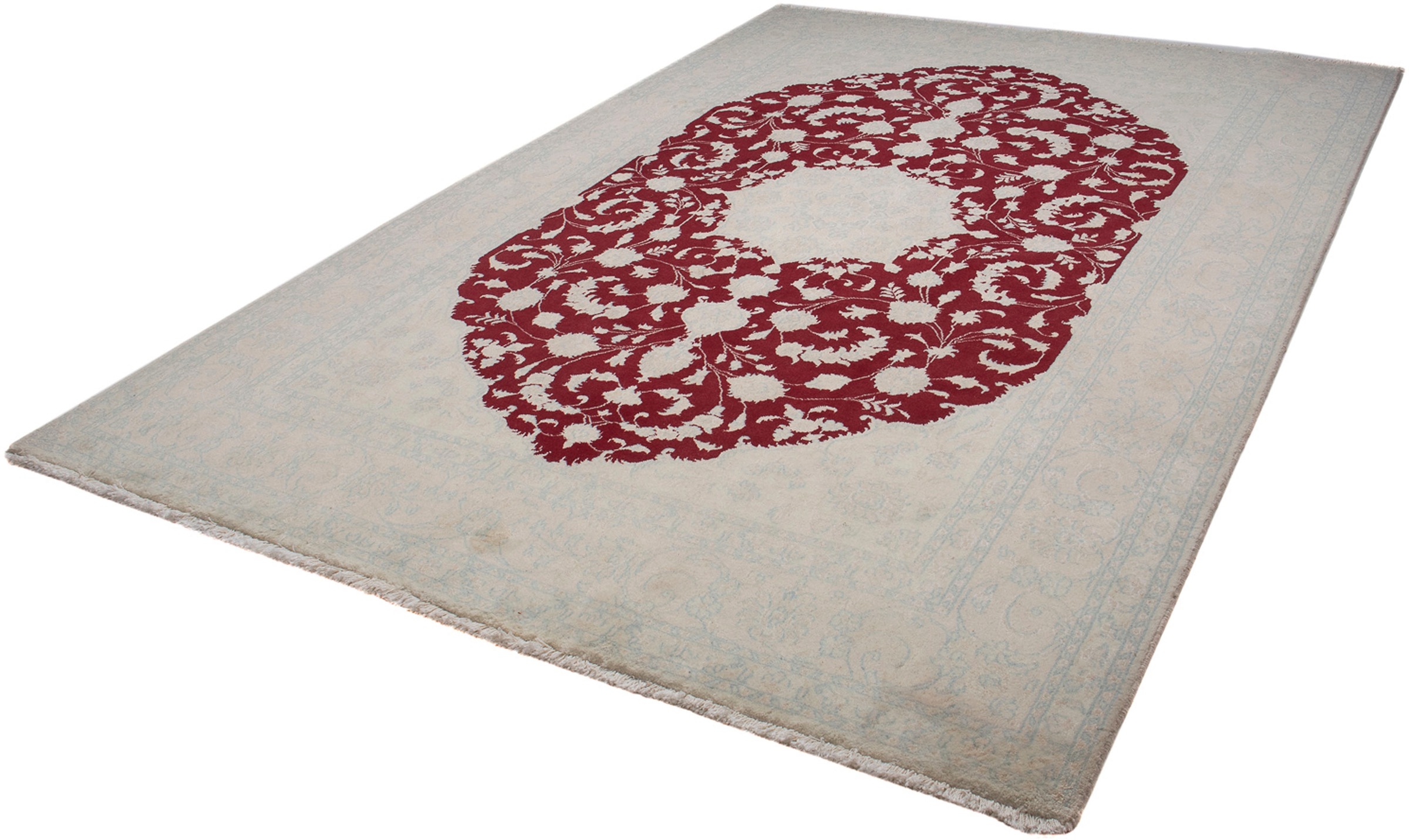 Image of morgenland Orientteppich »Perser - Nain - Royal - 290 x 197 cm - dunkelrot«, rechteckig, 10 mm Höhe, Wohnzimmer, Handgeknüpft, Einzelstück mit Zertifikat bei Ackermann Versand Schweiz