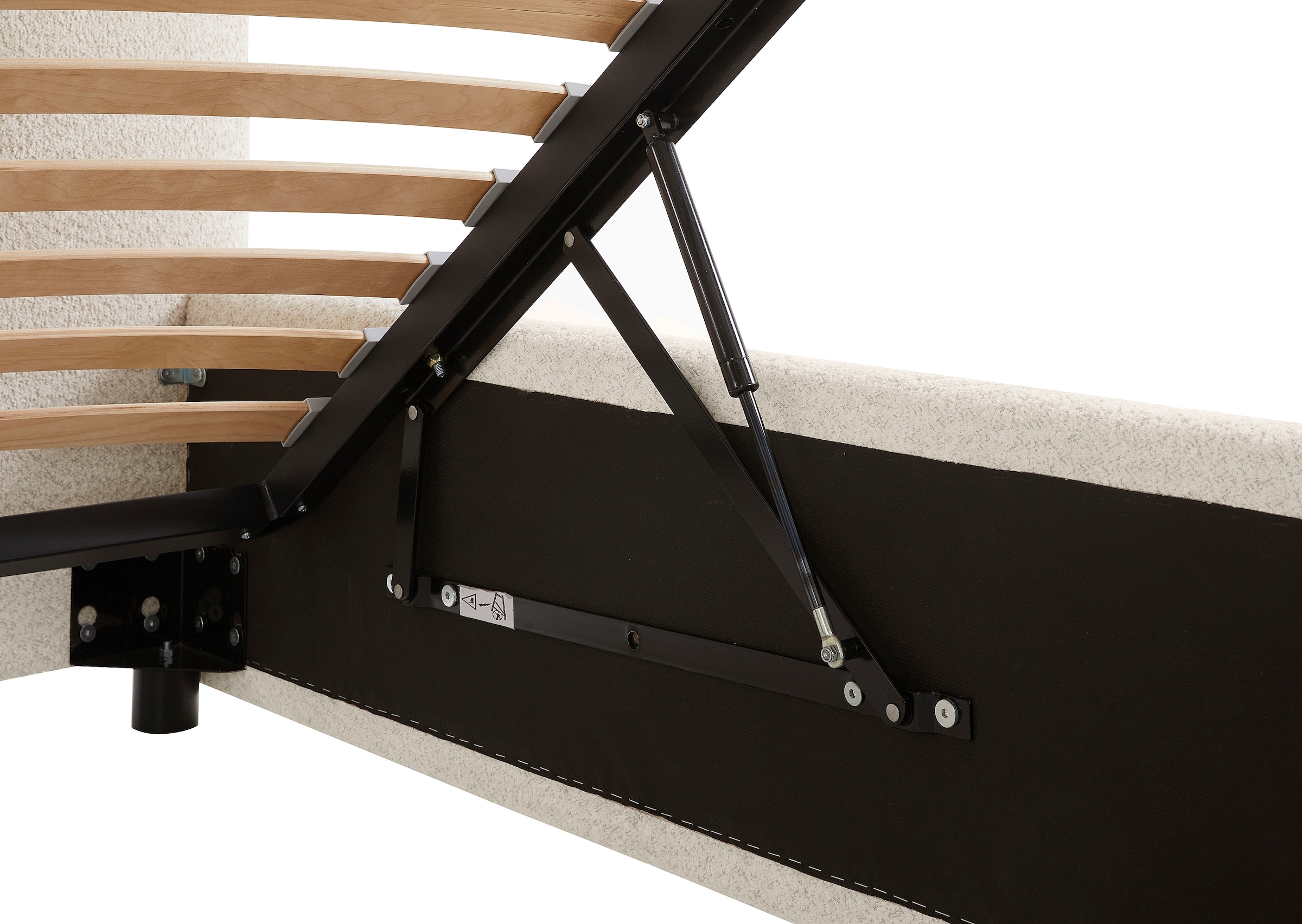 homsy by Ana Johnson Lit rembourré »Somny wahlweise mit Bettkasten, erhältlich in verschiedenen Breiten« luxurious gepolstertes Kopfteil und Rahmen, Bezug mit Bouclécharakter