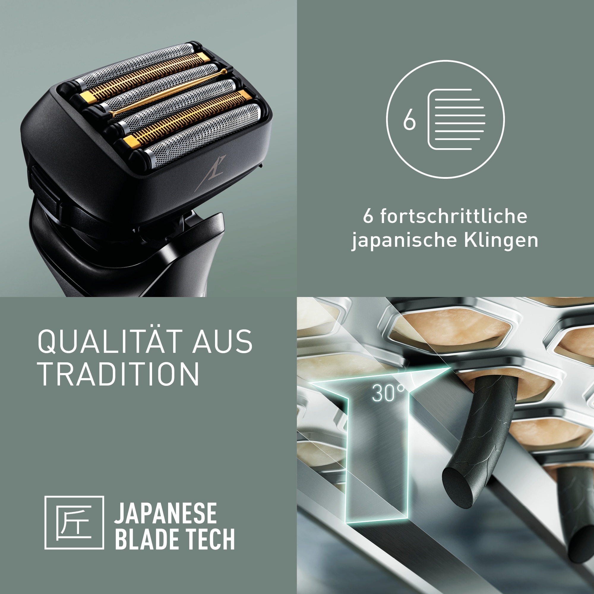 Panasonic Elektrorasierer »Series 900+ Premium Rasierer ES-LS6A-K803«, Langhaartrimmer