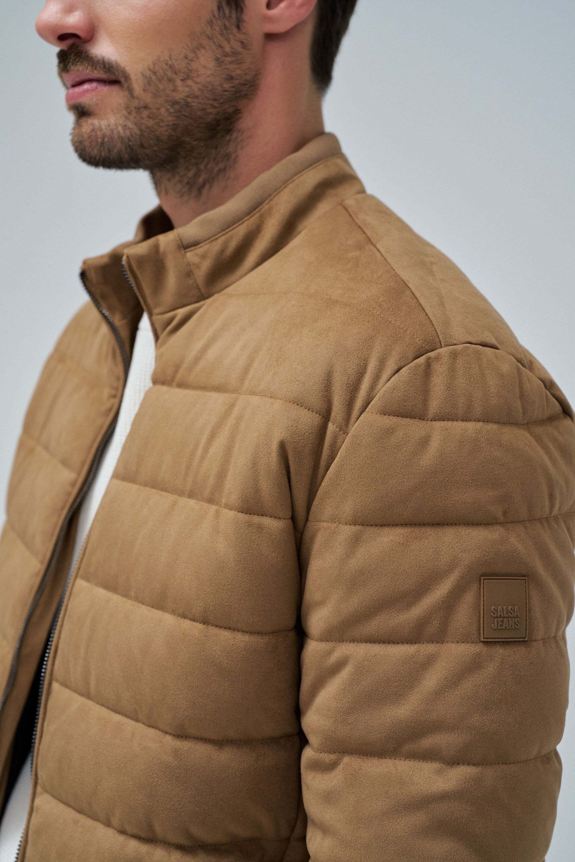 Salsa Veste matelassée »Salsa Jeans Steppjacke Suede Puffer Bomber Jacket«