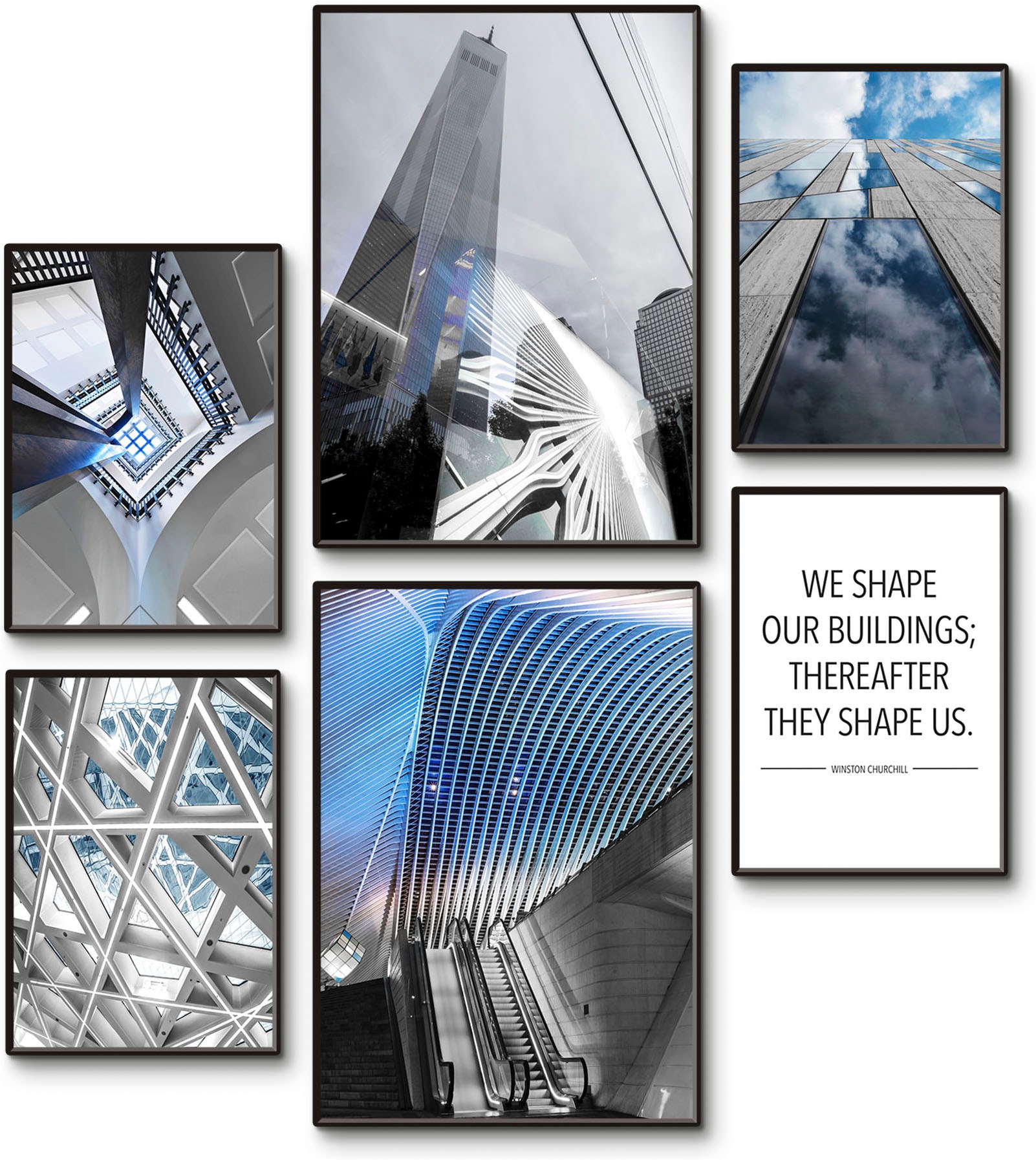 Image of GOODproduct Wandbild "Urban Cityscapes" Elemente der Architektur 6 Stk. tlg. als Poster oder Leinwandbilder Set