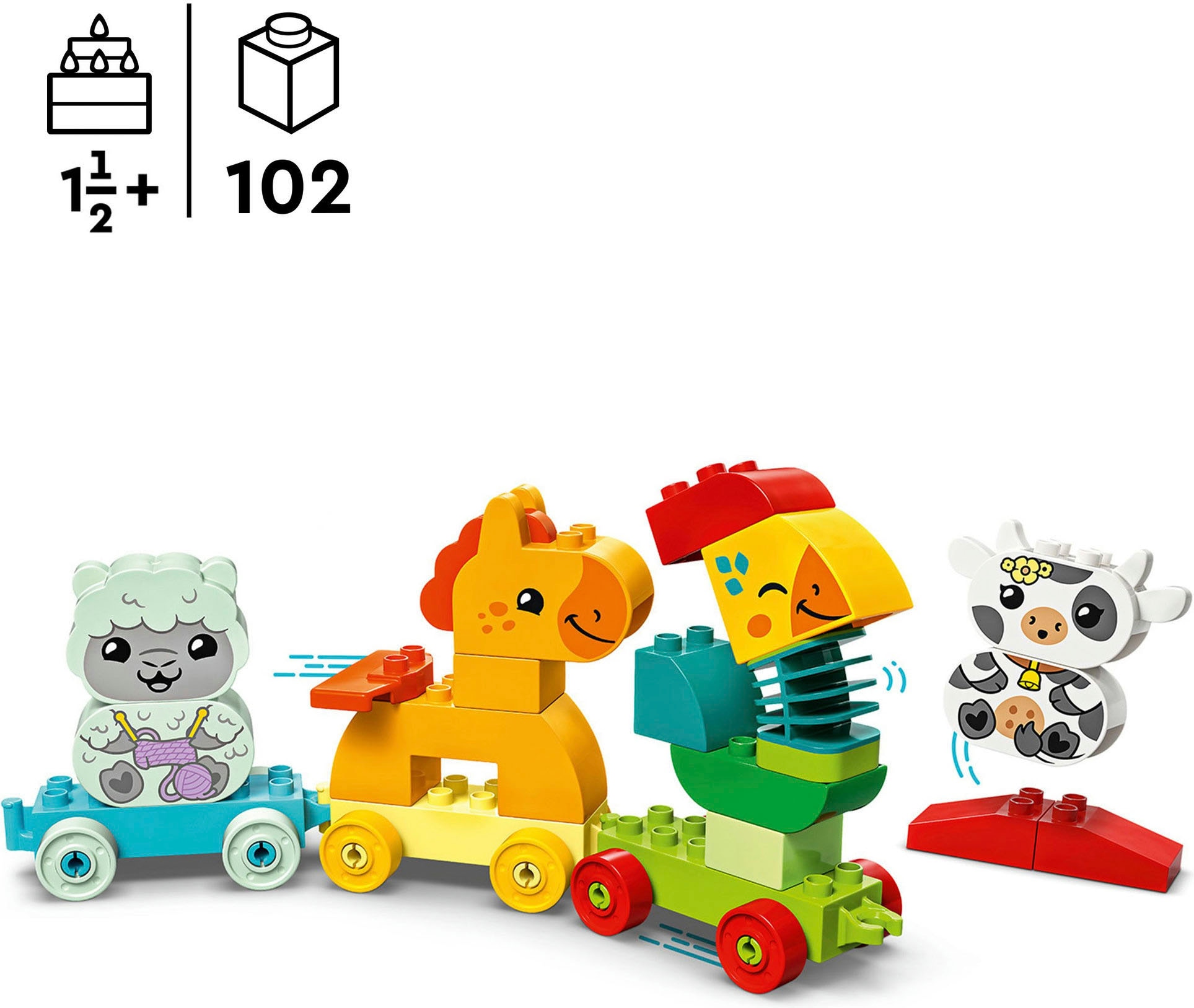 LEGO® Konstruktionsspielsteine »Tierzug (10412), DUPLO My First« Made in Europe