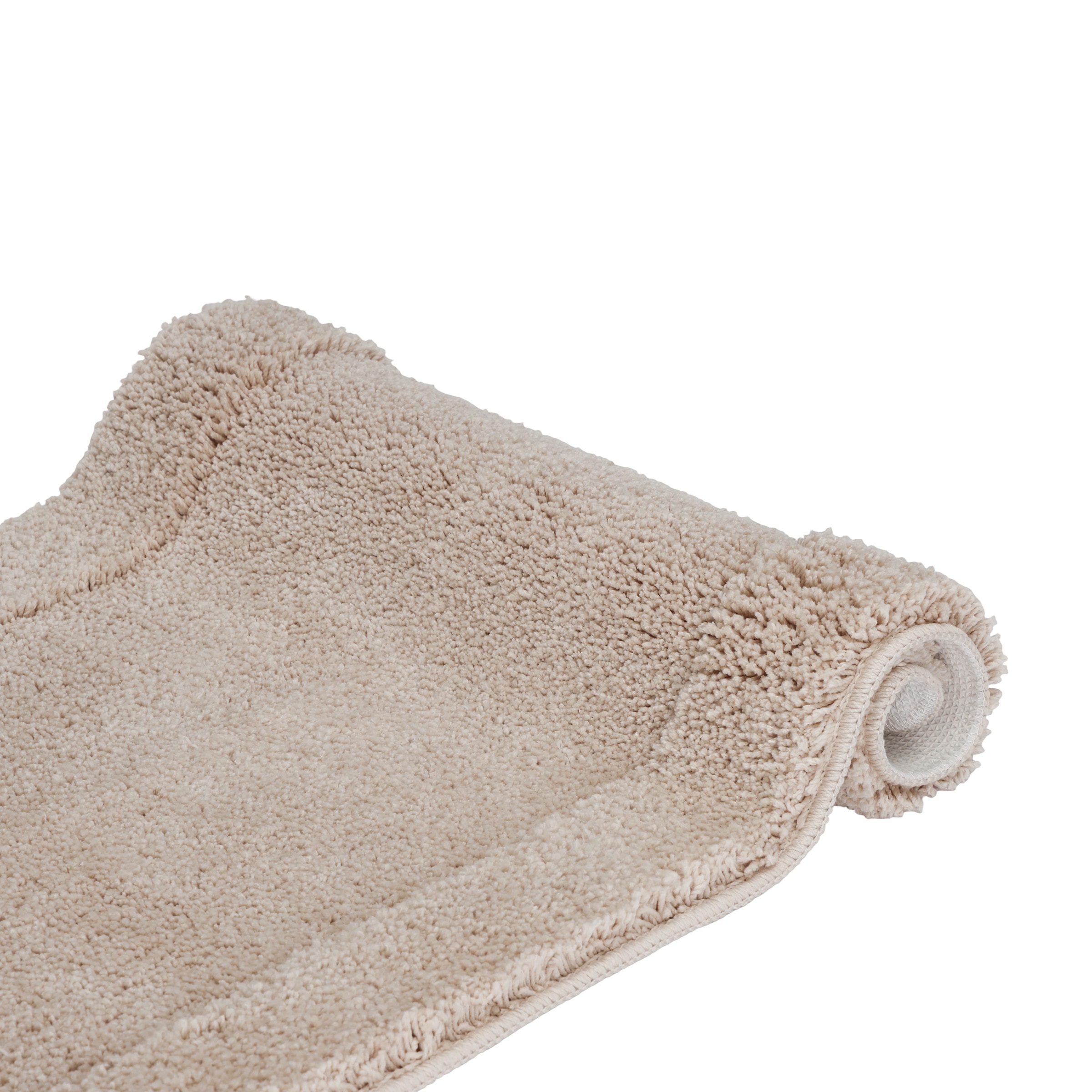 GOODproduct Tapis de bain »Sanremo mit Rahmen, Badvorleger, Badezimmer, sehr weich, Hoch-Tief« Höhe 25 mm revêtement antidérapant Séchage rapide | compatible chauffage au sol Tapis de bain uni, rectangulaire, disponible en set de 3 pièces