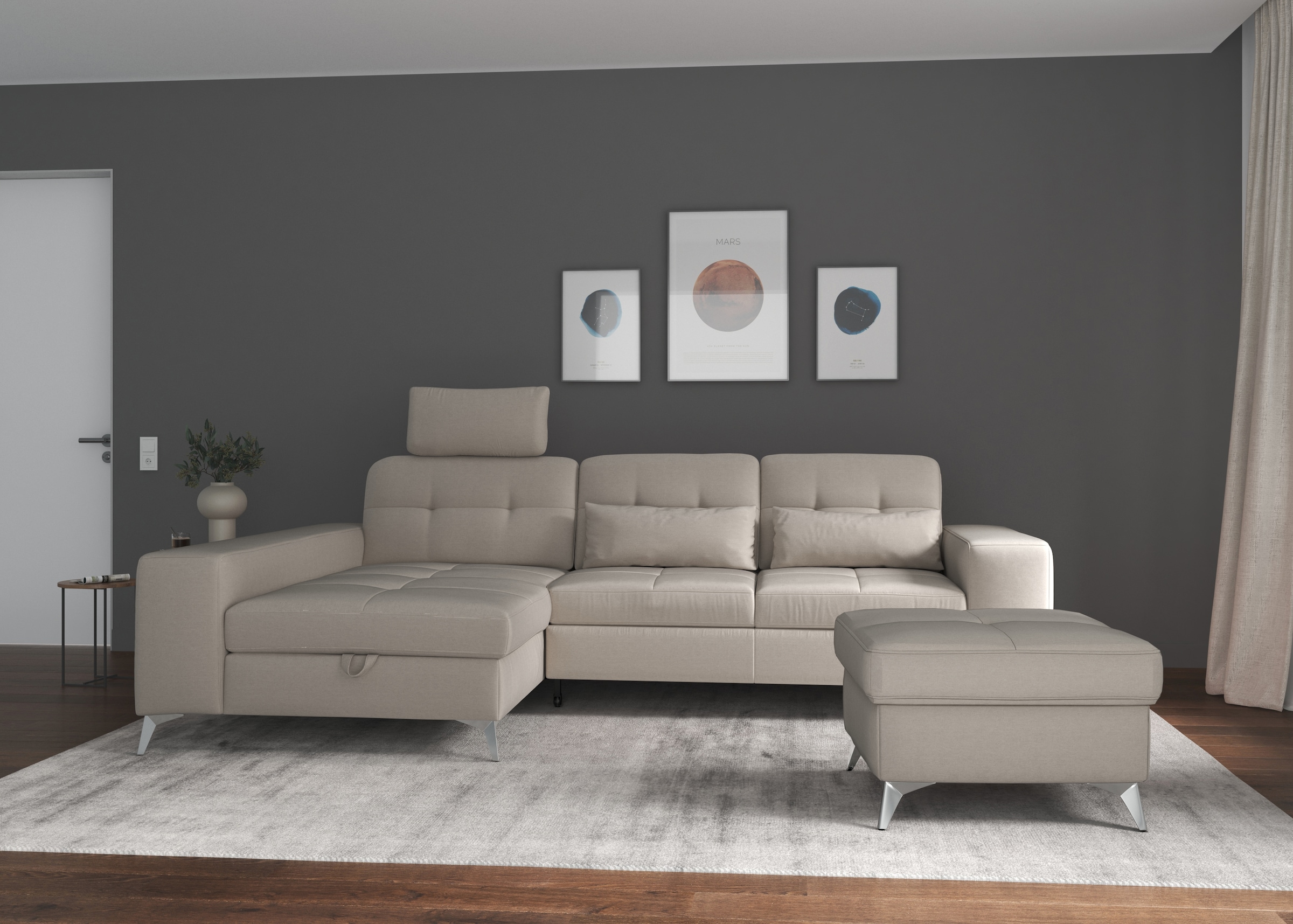 sit&more Sofakissen »Baviene« Set, bestehend aus 2 Nierenkissen